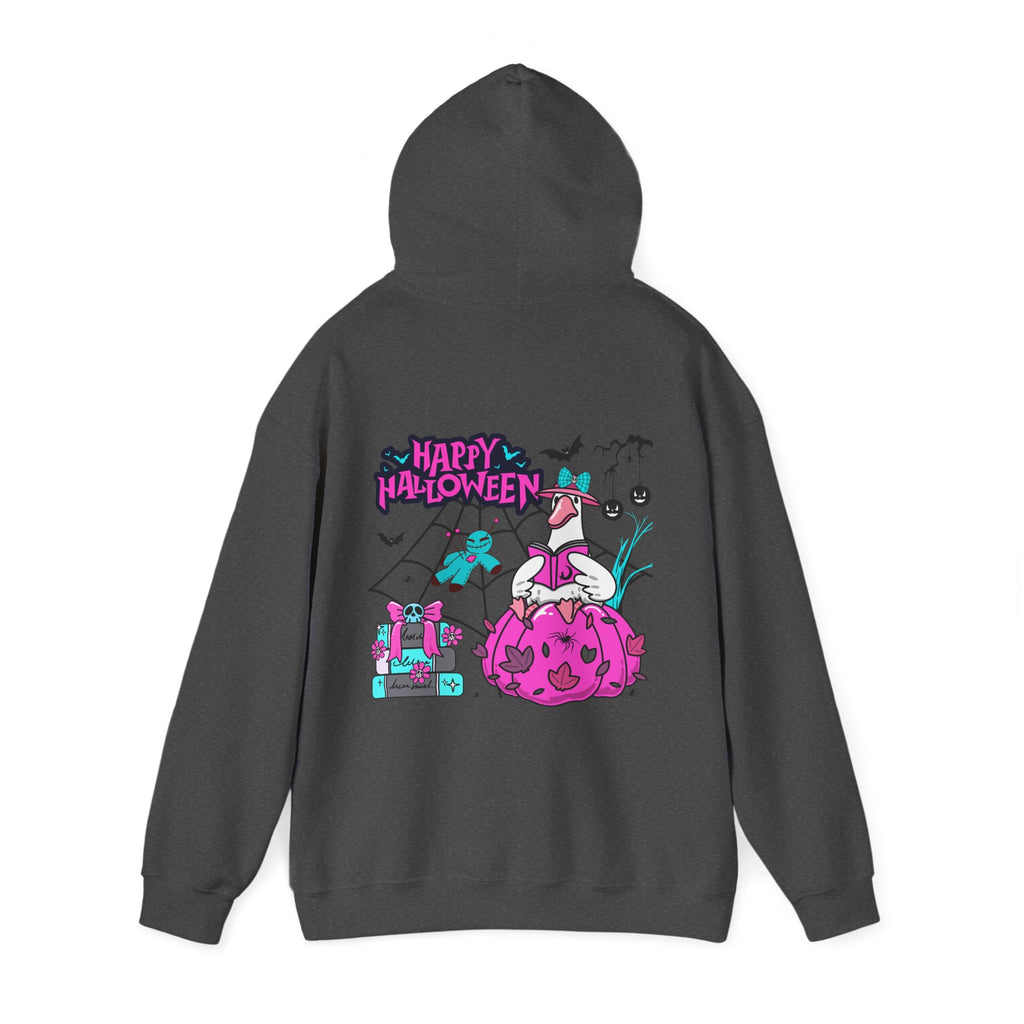 Halloween Kawaii Pumpkin Hoodie — "Happy Halloween" Cute Spooky Graphic