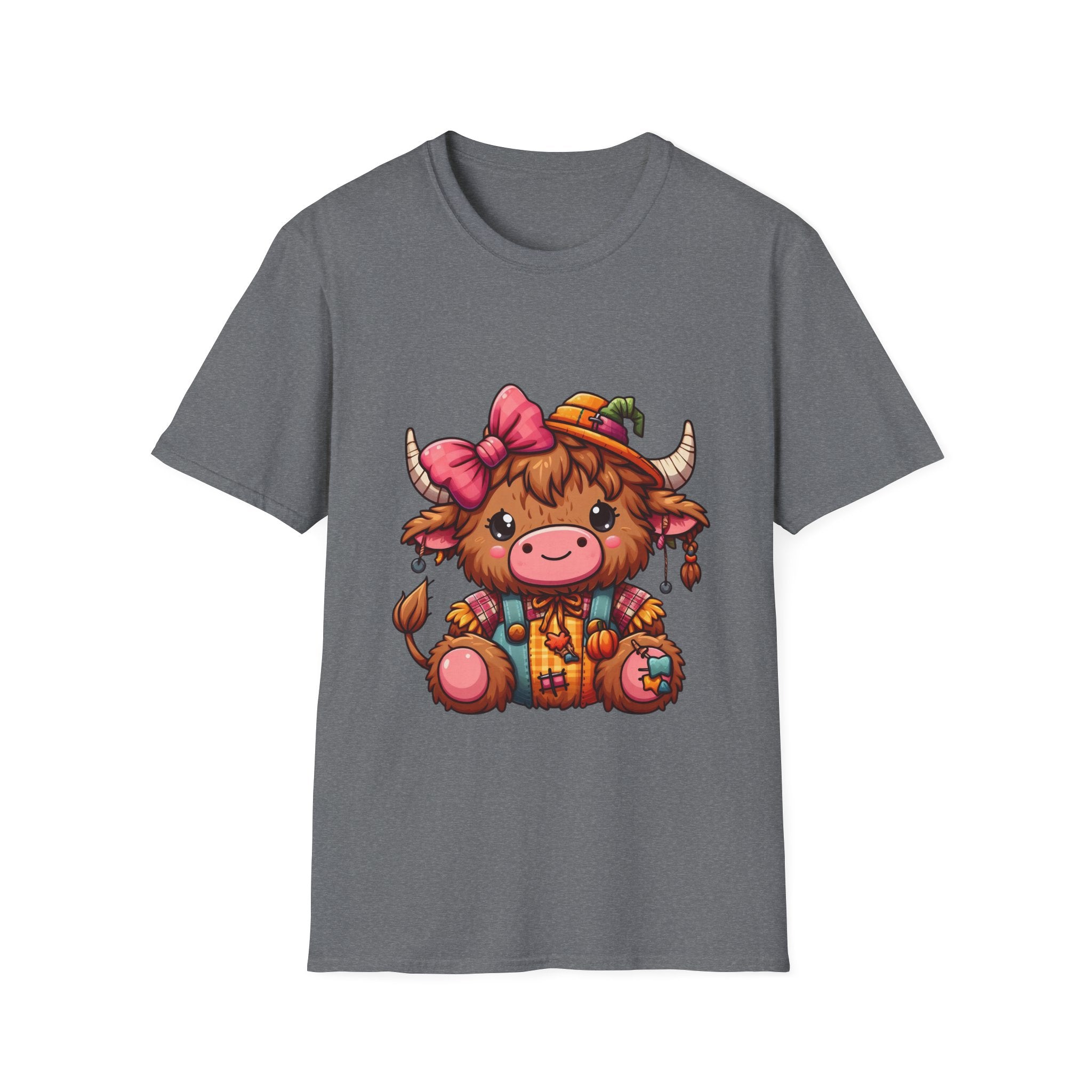 Cute Highland Cow Fall T-Shirt — Pumpkin Patch Baby Highland Cow Graphic Tee