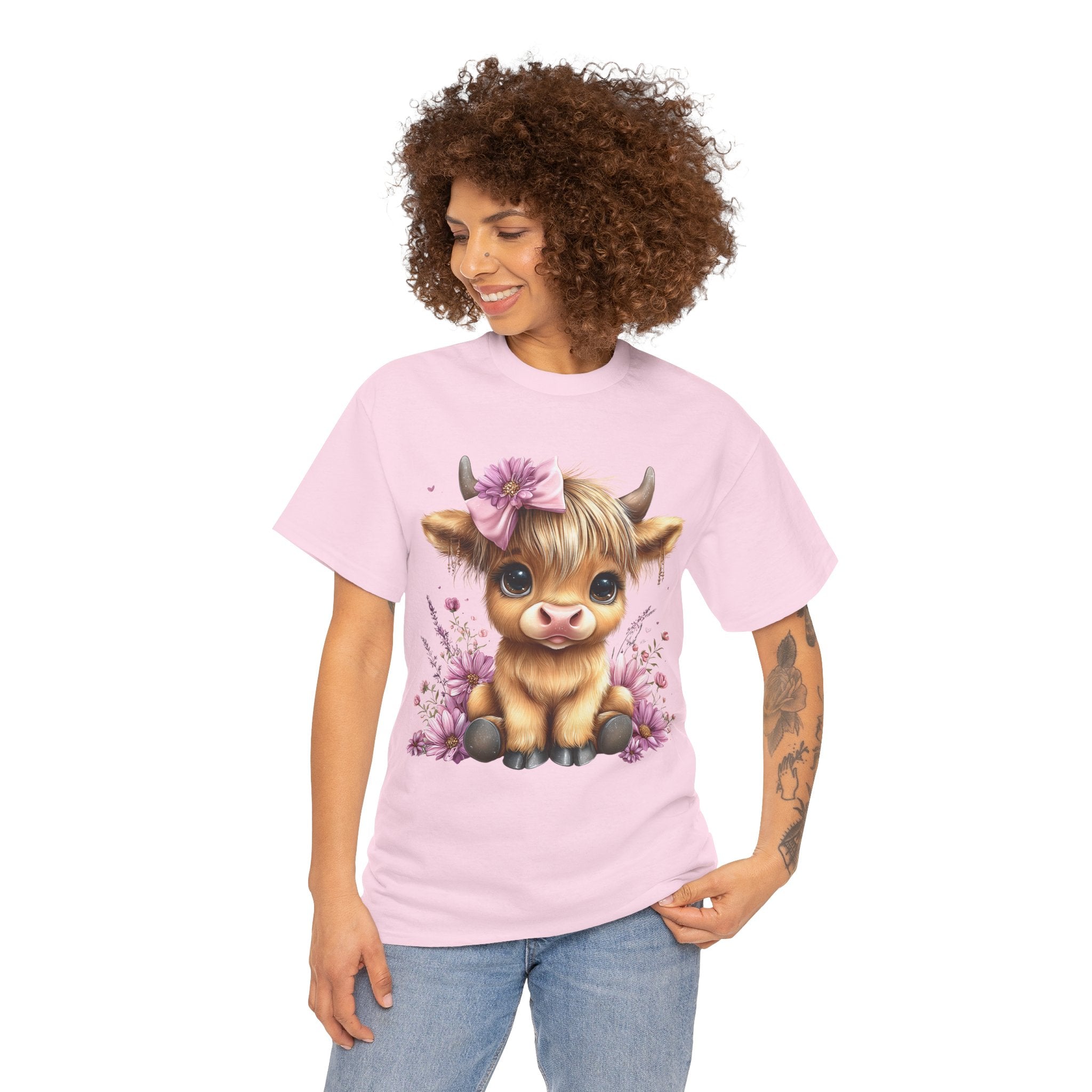 Cute Calf Tee — Adorable Floral Baby Cow Graphic T-Shirt