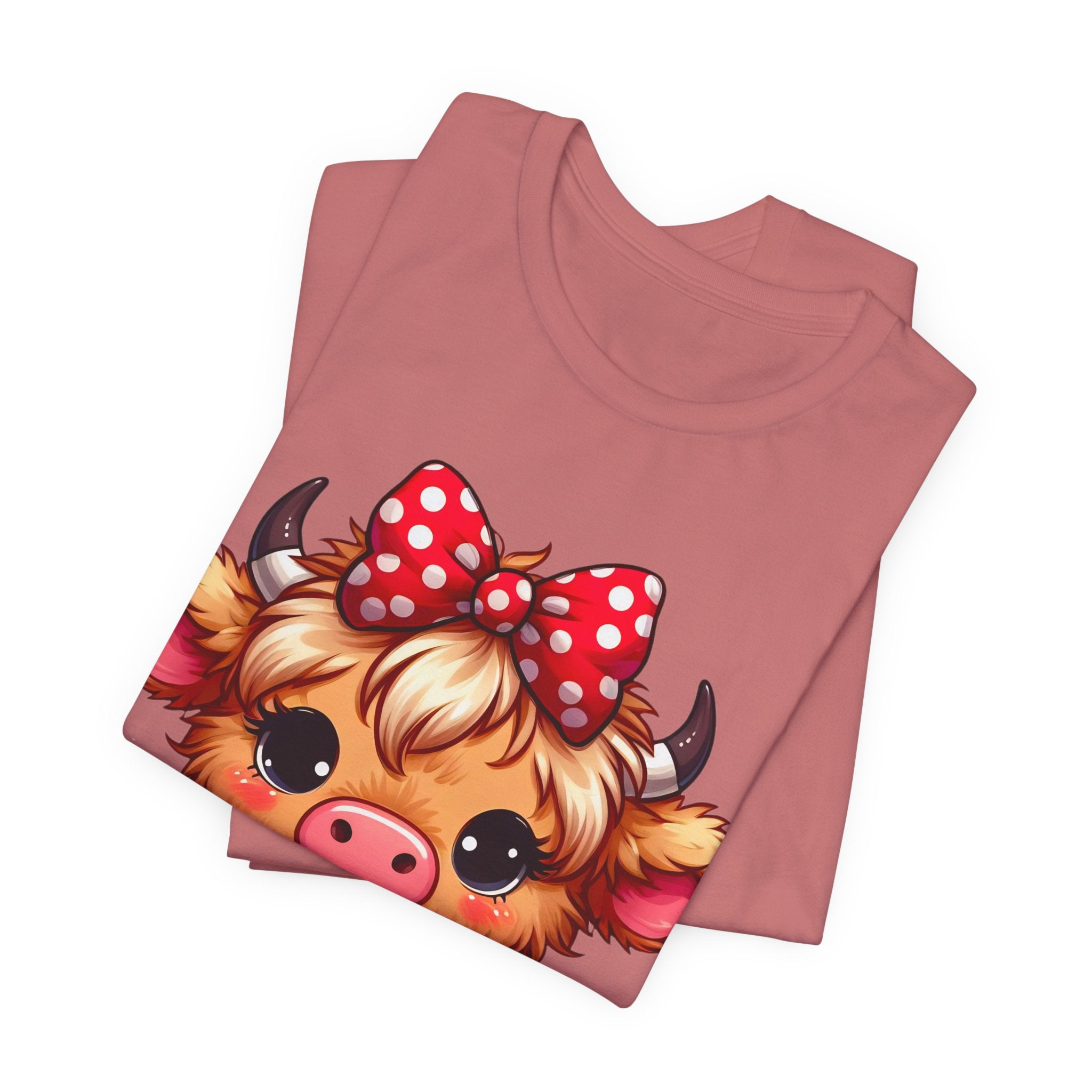 Cow Cute Tee — Cozy Cow with Coffee Graphic T-Shirt