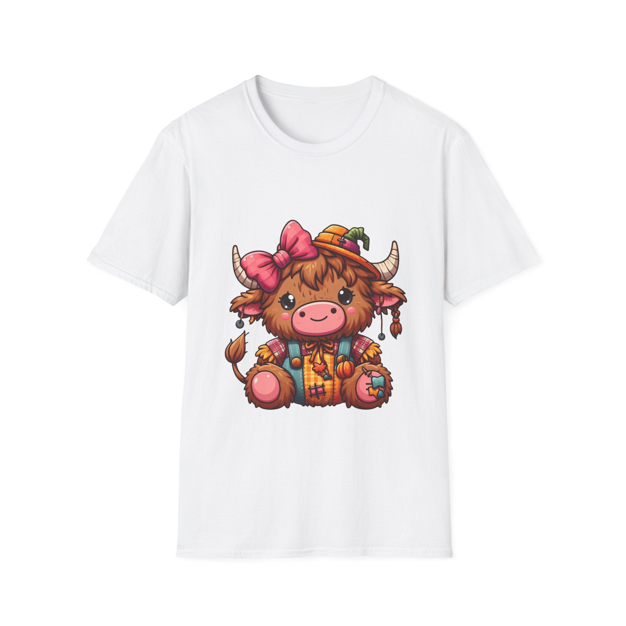 Cute Highland Cow Fall T-Shirt — Pumpkin Patch Baby Highland Cow Graphic Tee