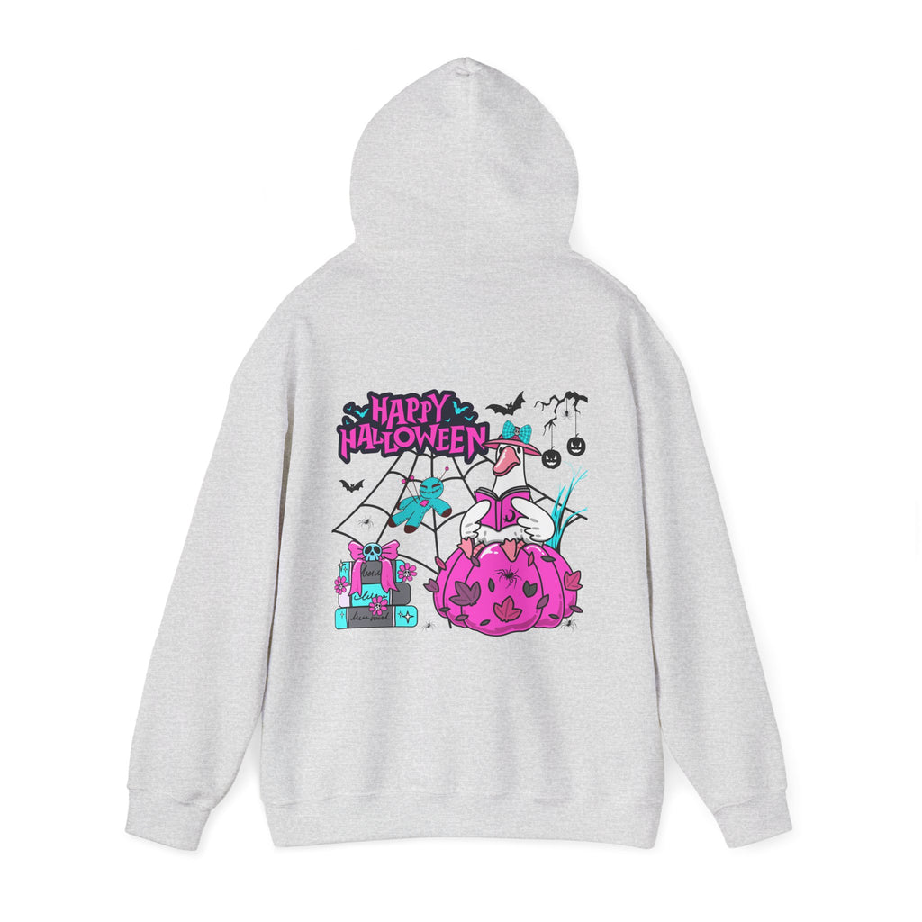 Halloween Kawaii Pumpkin Hoodie — "Happy Halloween" Cute Spooky Graphic