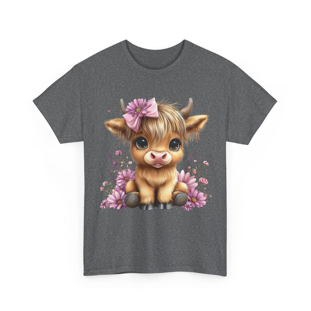 Cute Calf Tee — Adorable Floral Baby Cow Graphic T-Shirt