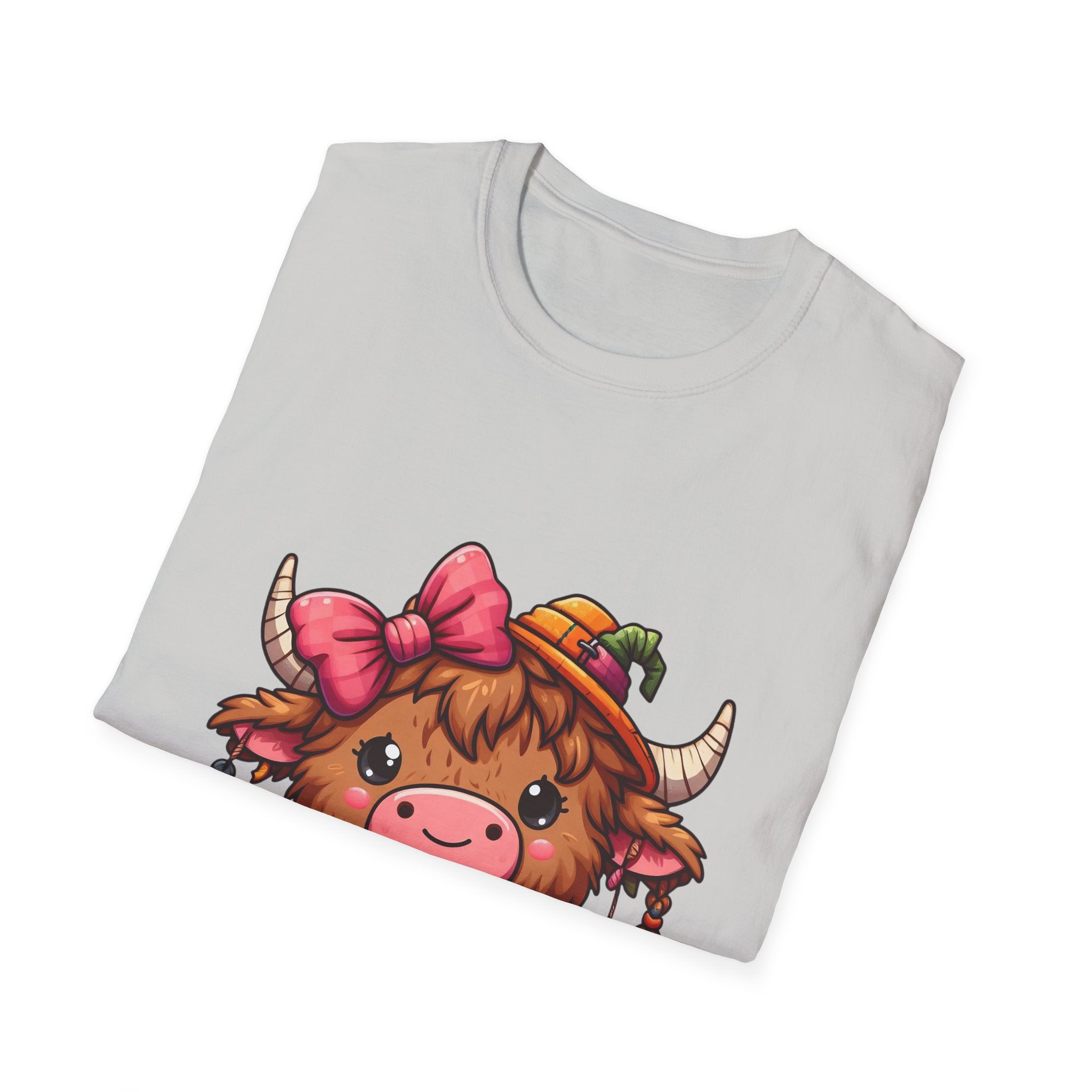 Cute Highland Cow Fall T-Shirt — Pumpkin Patch Baby Highland Cow Graphic Tee