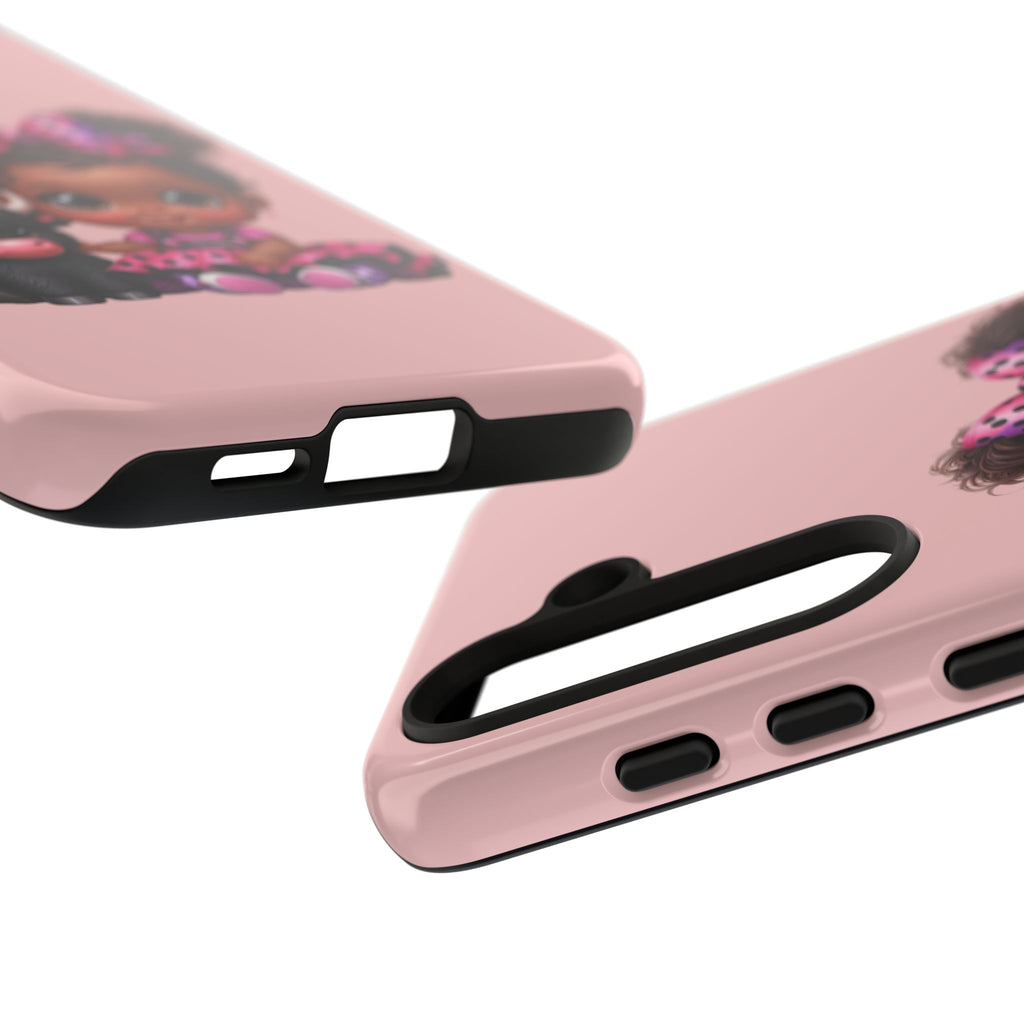 Cute Baby Girl with Plush Cow Phone Case
