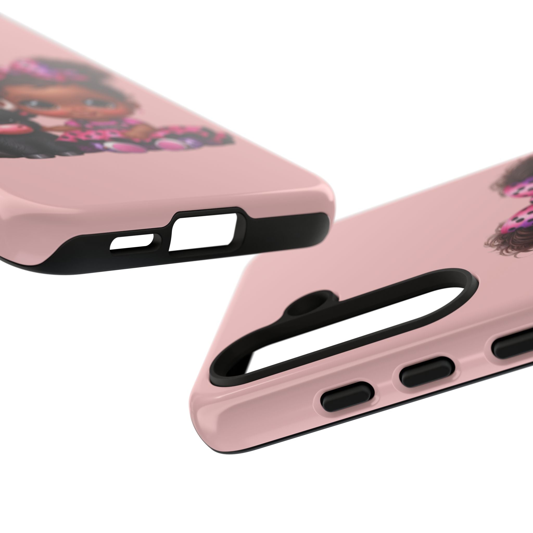 Cute Baby Girl with Plush Cow Phone Case