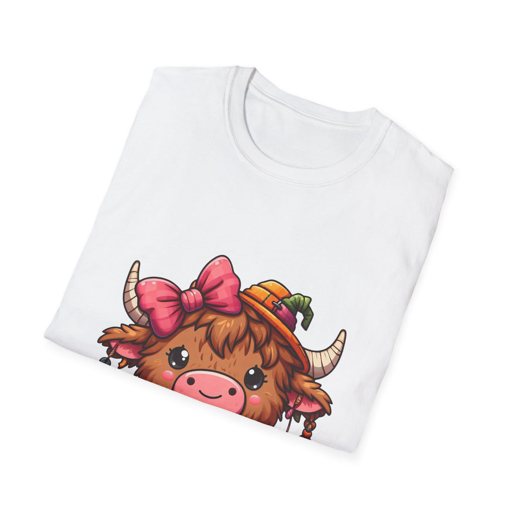 Cute Highland Cow Fall T-Shirt — Pumpkin Patch Baby Highland Cow Graphic Tee