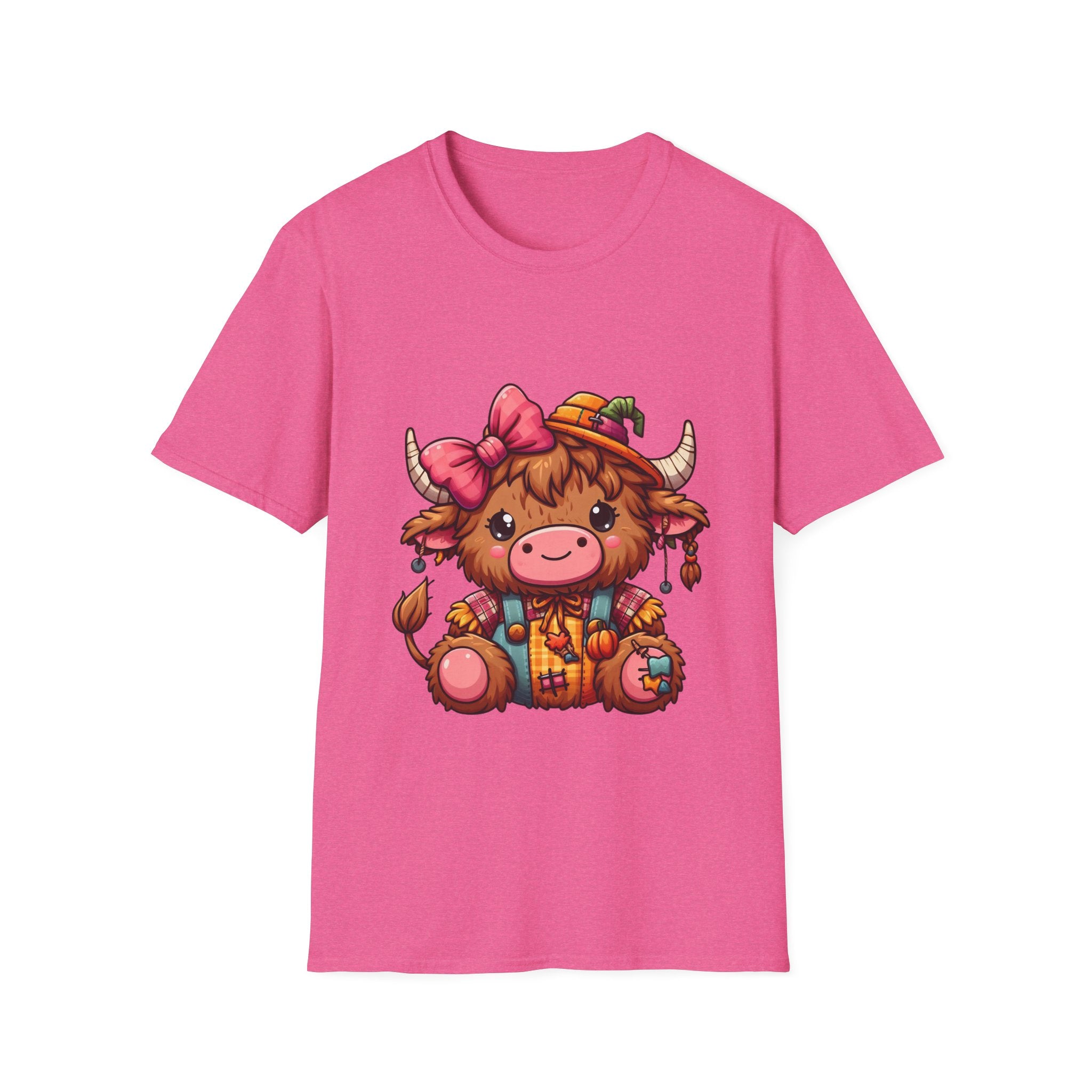 Cute Highland Cow Fall T-Shirt — Pumpkin Patch Baby Highland Cow Graphic Tee
