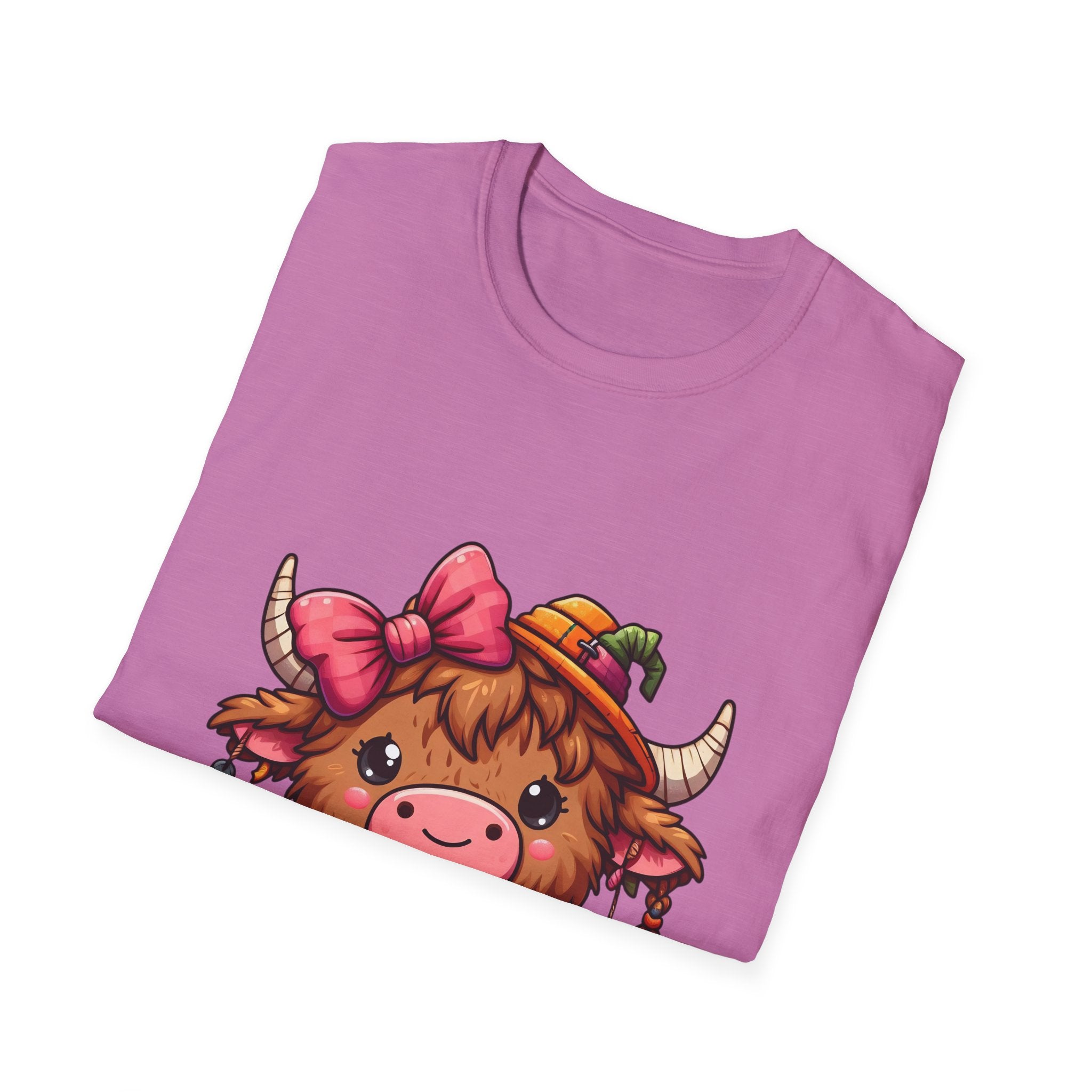 Cute Highland Cow Fall T-Shirt — Pumpkin Patch Baby Highland Cow Graphic Tee