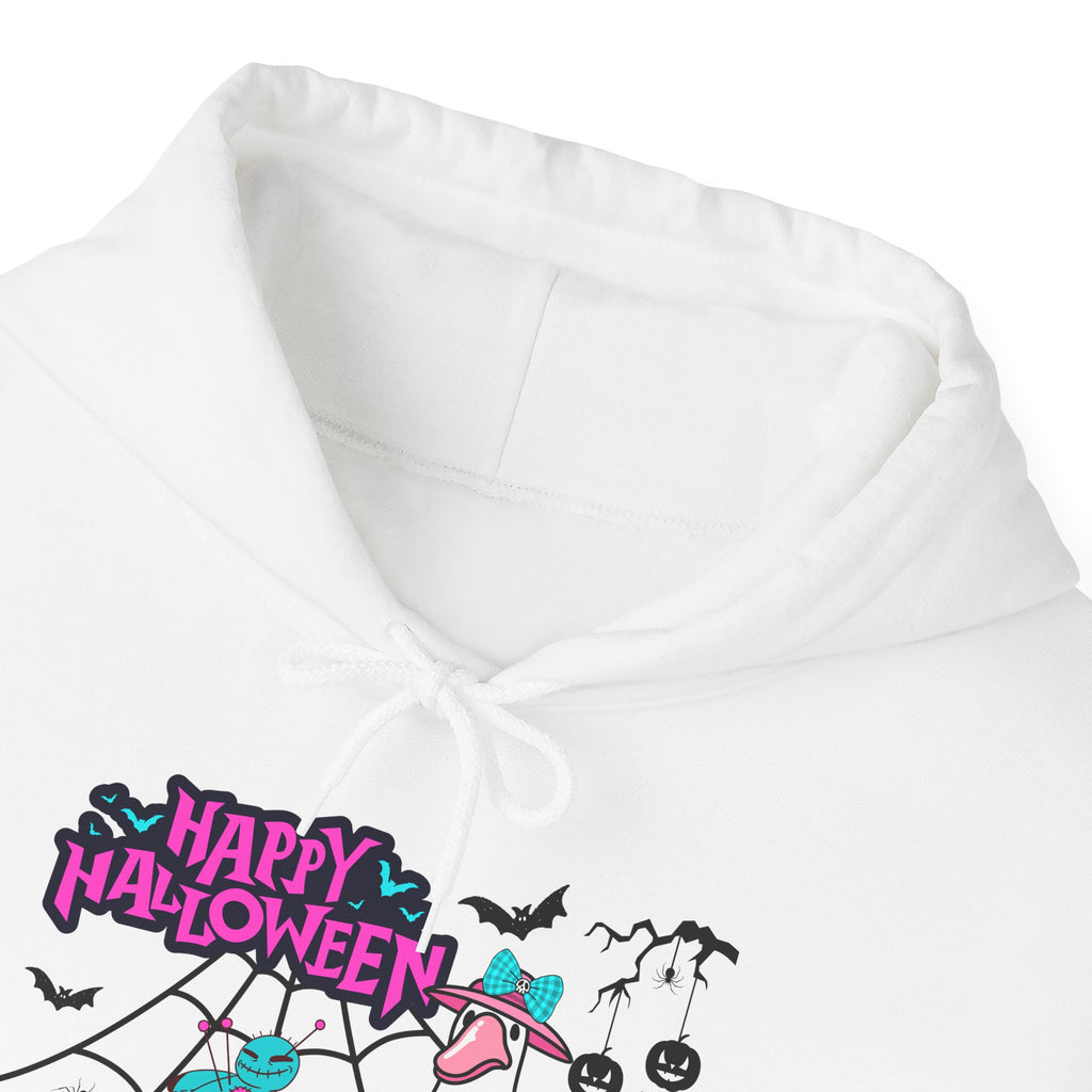 Halloween Kawaii Pumpkin Hoodie — "Happy Halloween" Cute Spooky Graphic