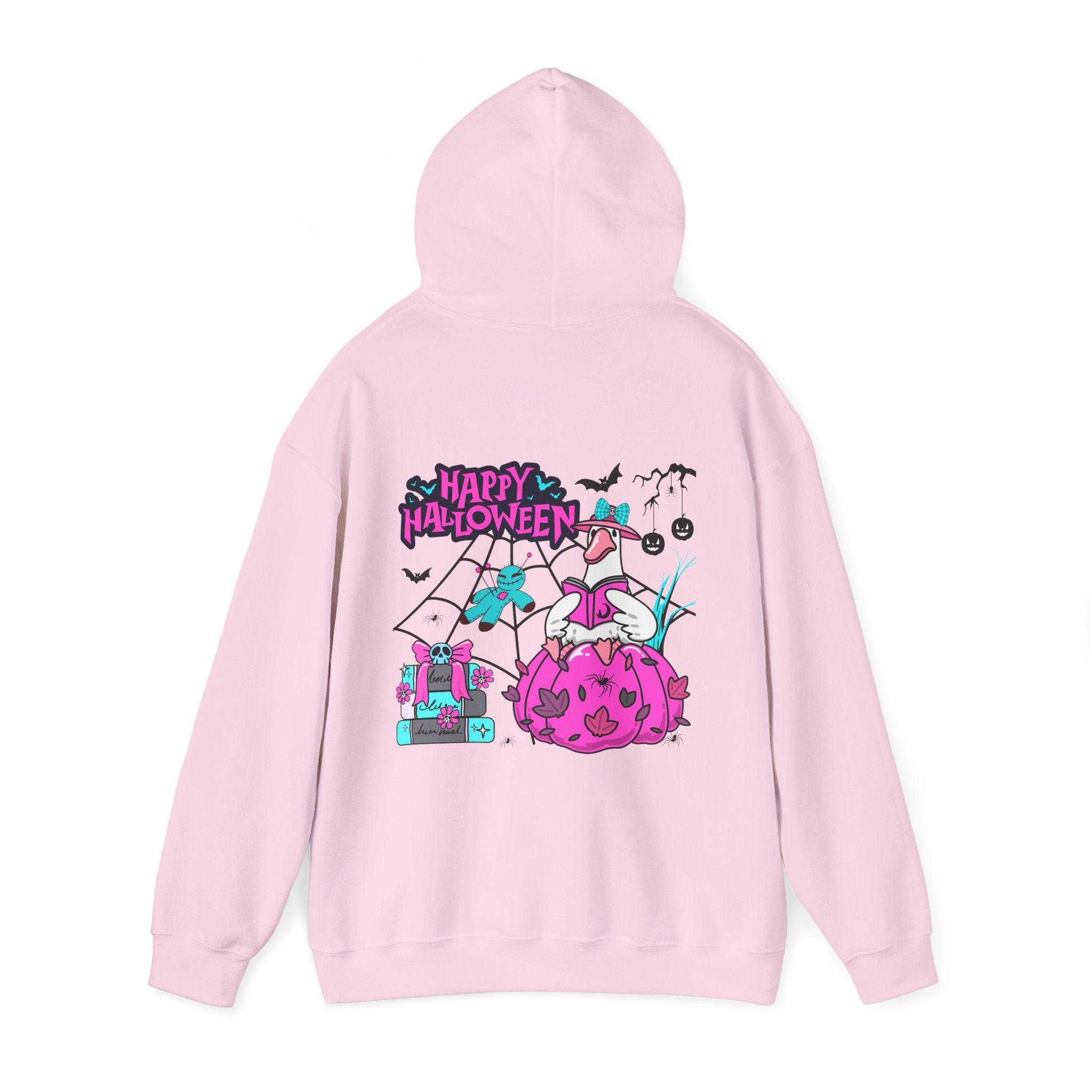 Halloween Kawaii Pumpkin Hoodie — "Happy Halloween" Cute Spooky Graphic