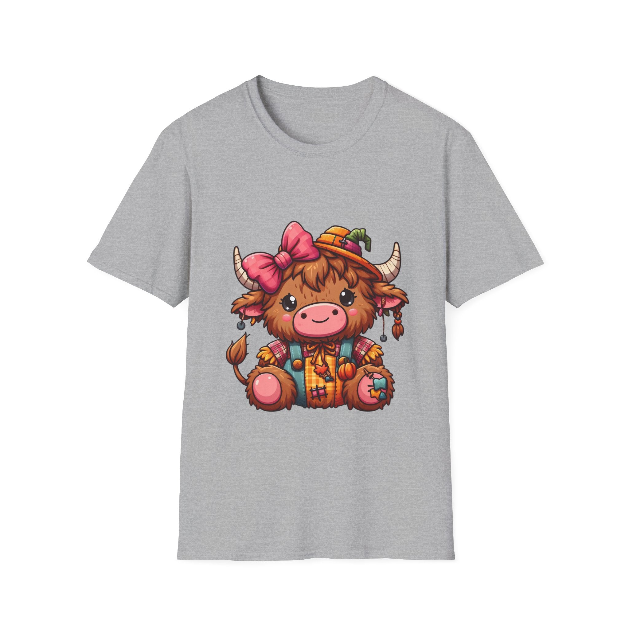 Cute Highland Cow Fall T-Shirt — Pumpkin Patch Baby Highland Cow Graphic Tee