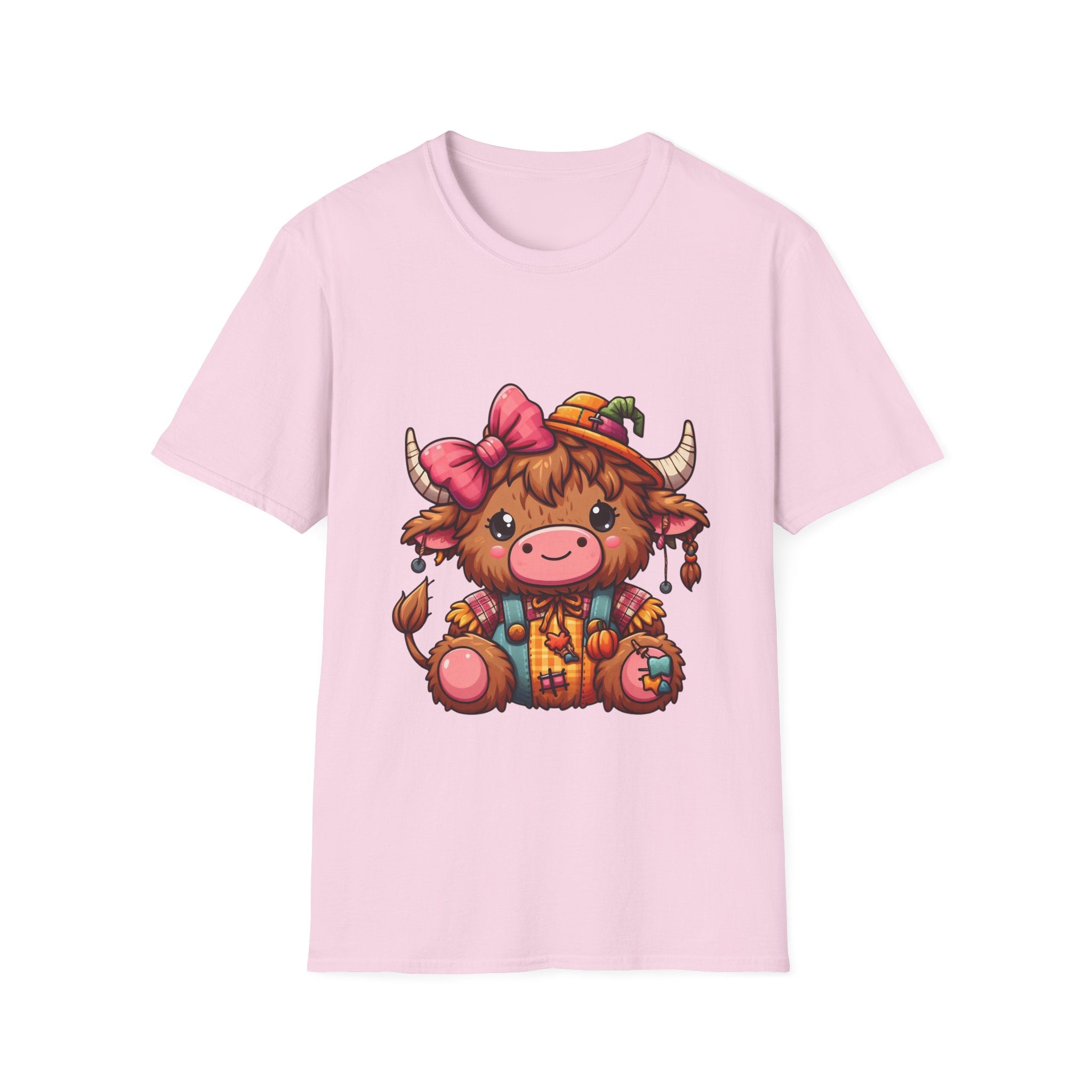 Cute Highland Cow Fall T-Shirt — Pumpkin Patch Baby Highland Cow Graphic Tee