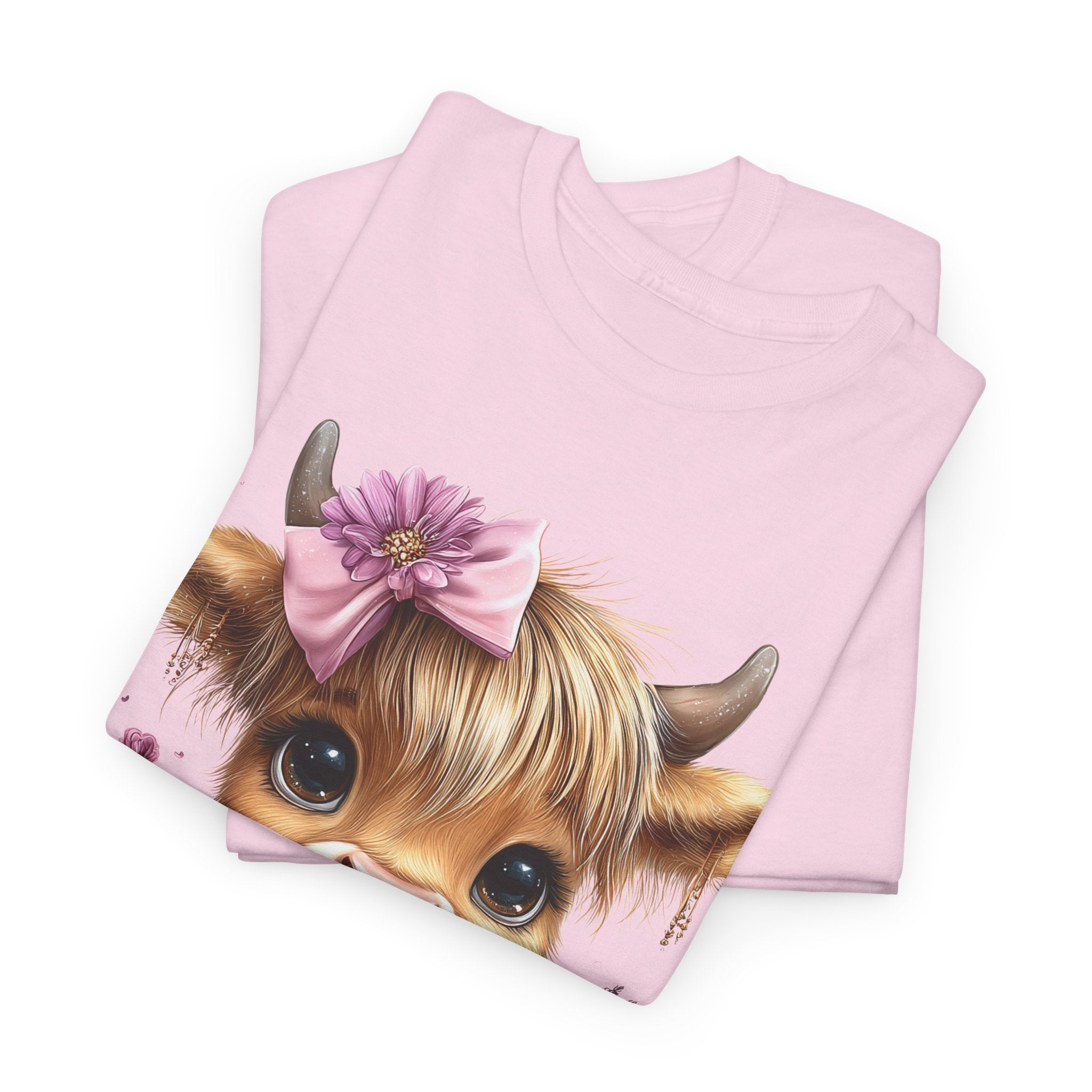 Cute Calf Tee — Adorable Floral Baby Cow Graphic T-Shirt