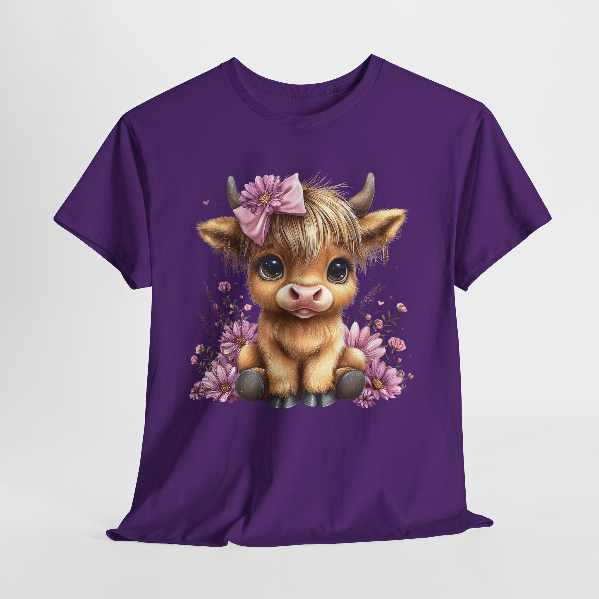 Cute Calf Tee — Adorable Floral Baby Cow Graphic T-Shirt