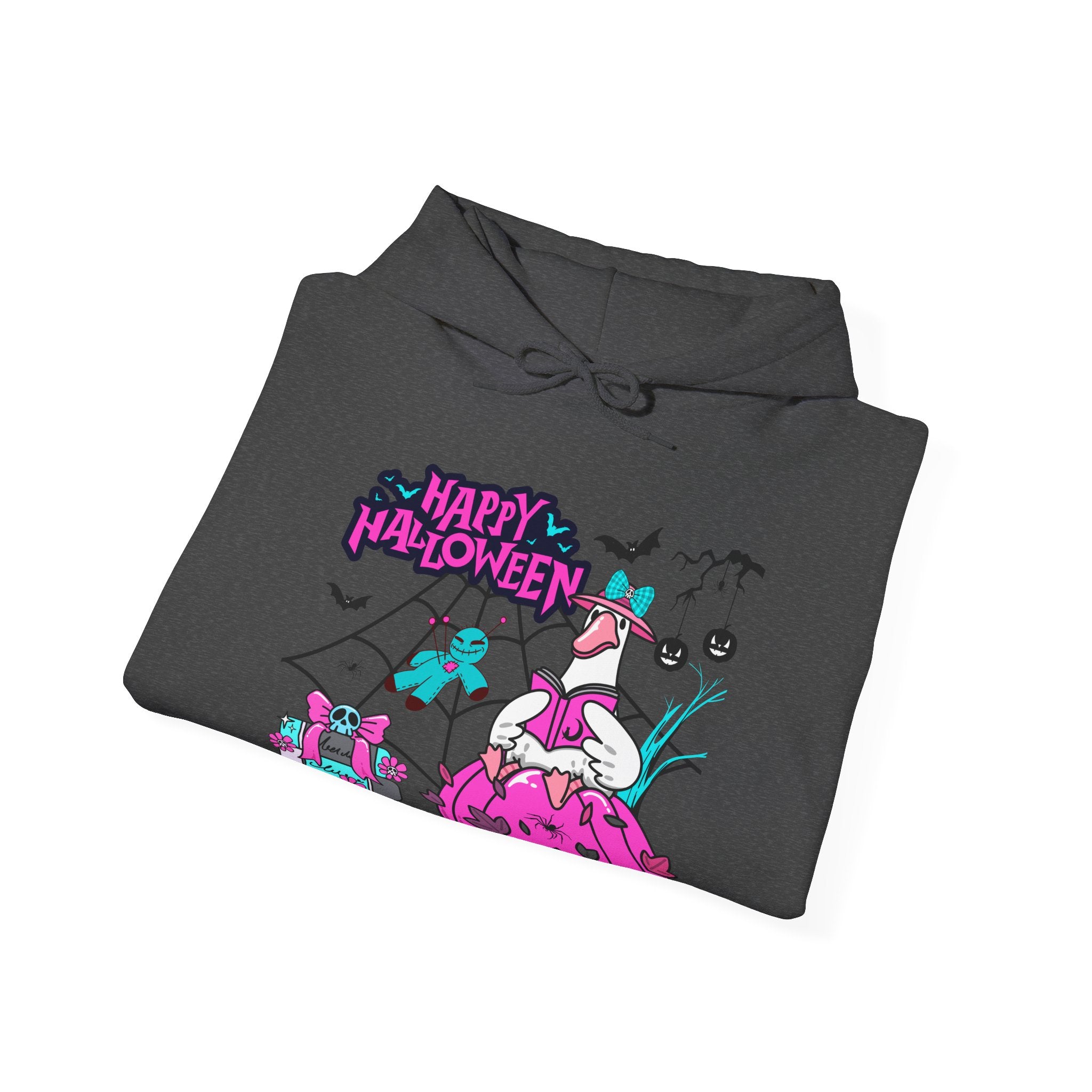 Halloween Kawaii Pumpkin Hoodie — "Happy Halloween" Cute Spooky Graphic