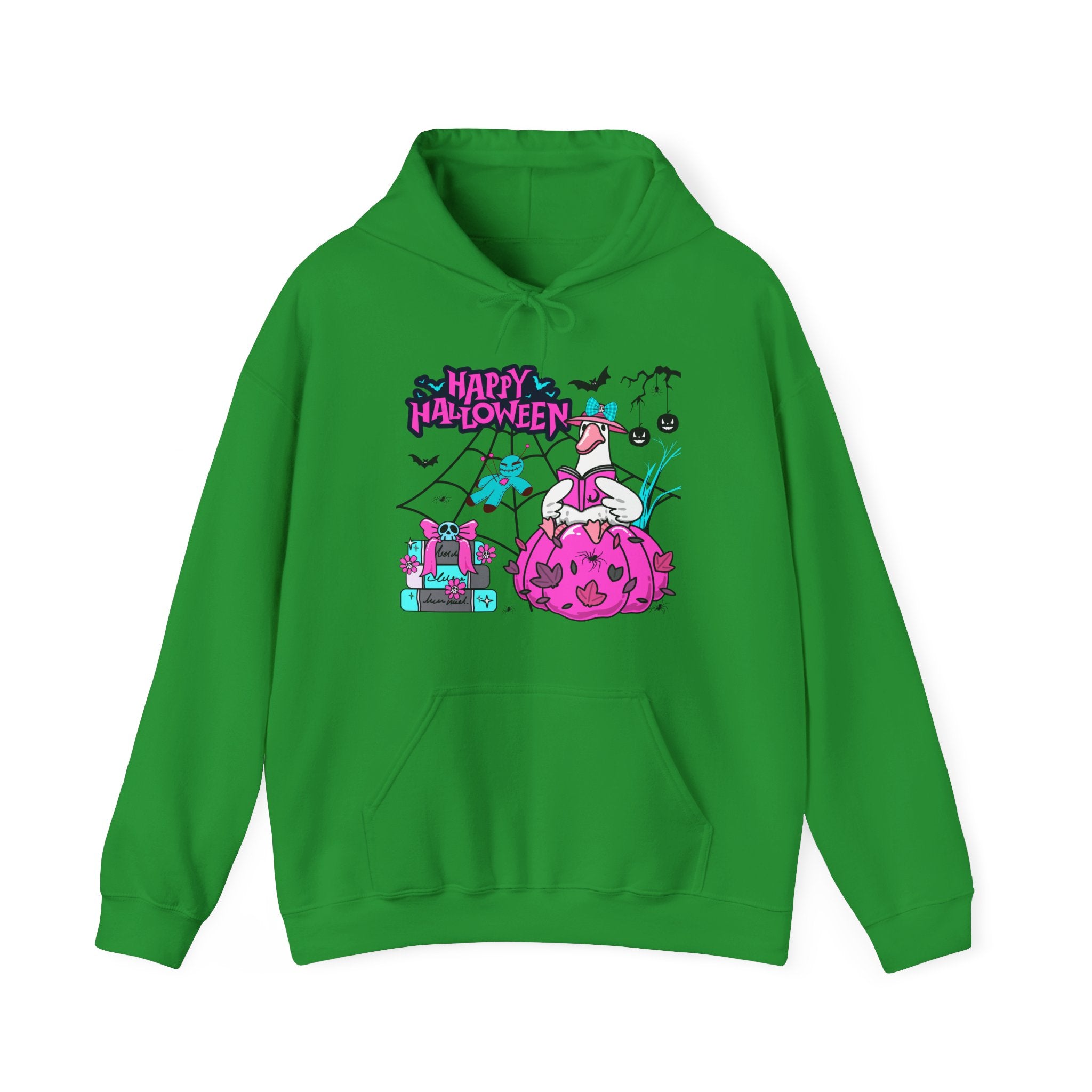 Halloween Kawaii Pumpkin Hoodie — "Happy Halloween" Cute Spooky Graphic