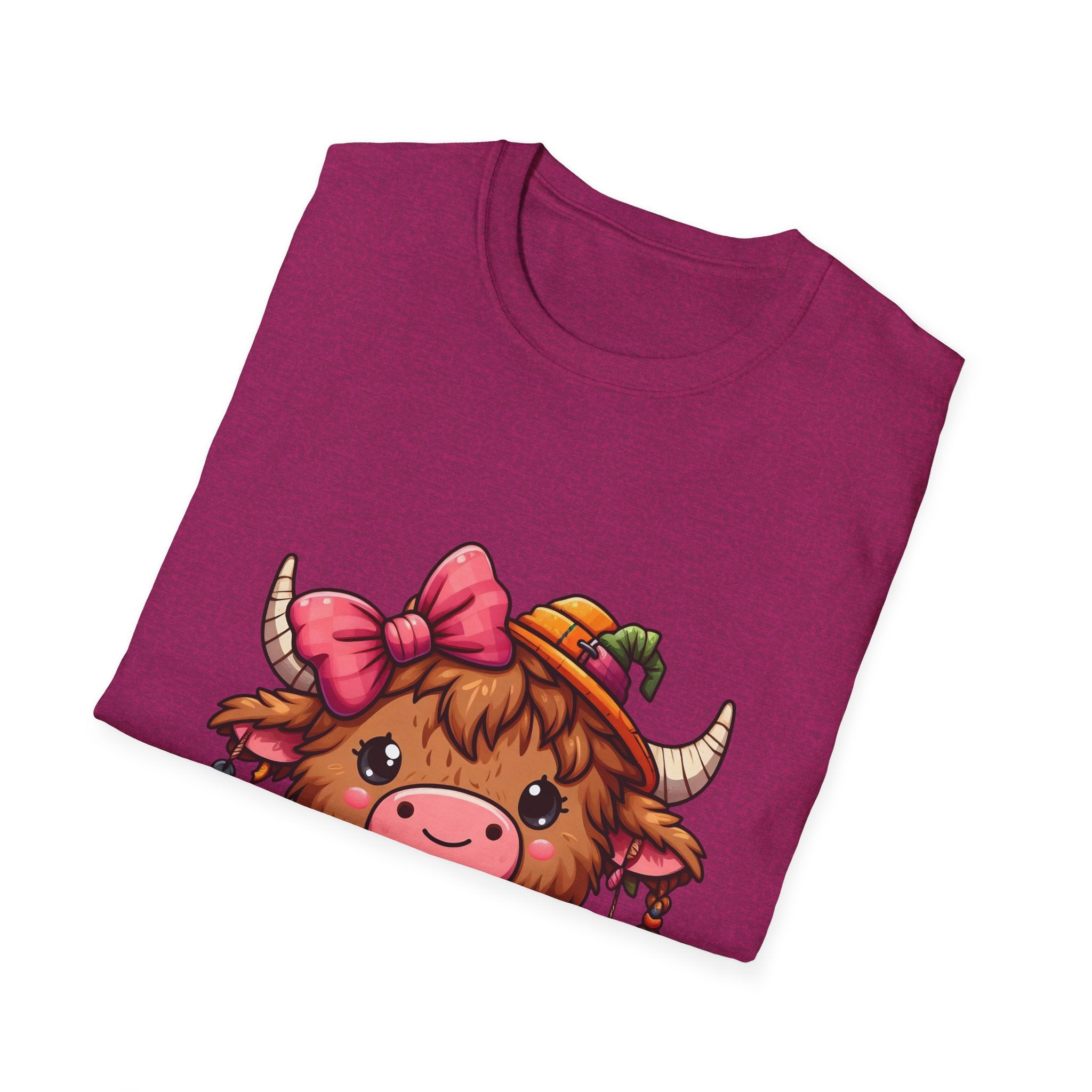 Cute Highland Cow Fall T-Shirt — Pumpkin Patch Baby Highland Cow Graphic Tee