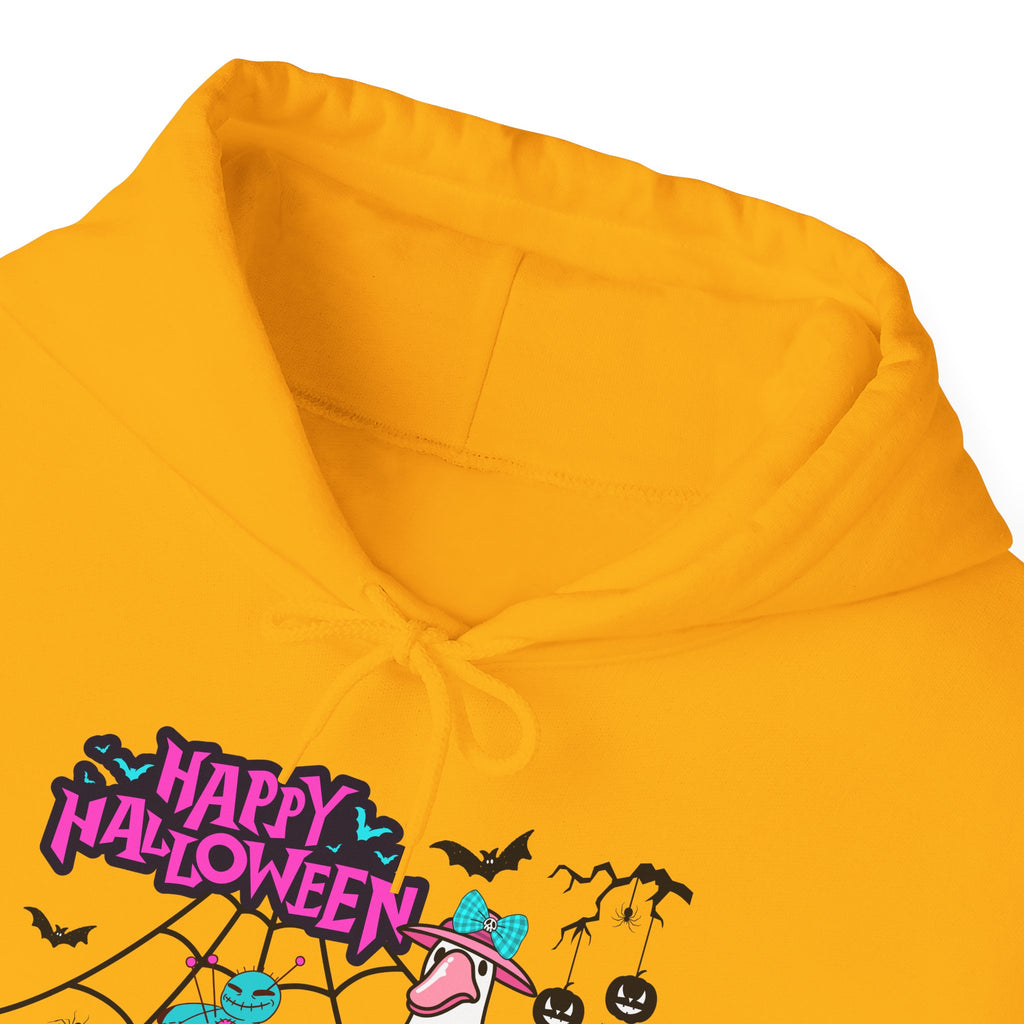 Halloween Kawaii Pumpkin Hoodie — "Happy Halloween" Cute Spooky Graphic