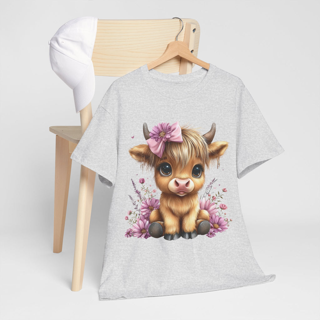 Cute Calf Tee — Adorable Floral Baby Cow Graphic T-Shirt
