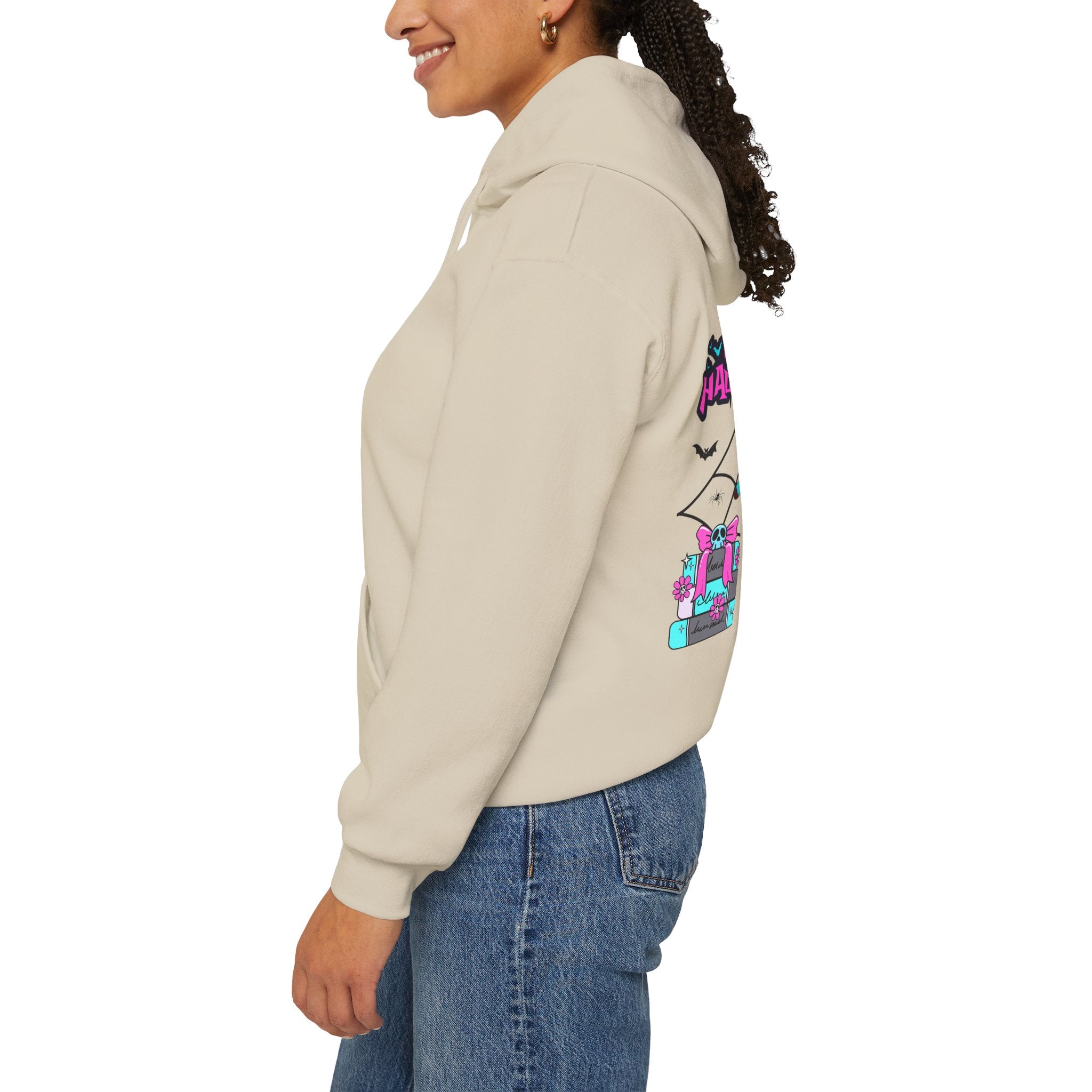 Halloween Kawaii Pumpkin Hoodie — "Happy Halloween" Cute Spooky Graphic
