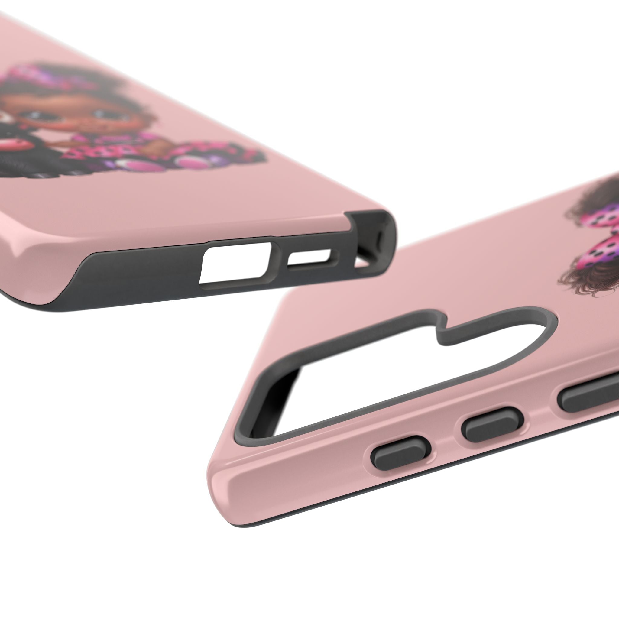 Cute Baby Girl with Plush Cow Phone Case