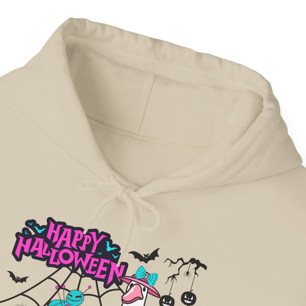 Halloween Kawaii Pumpkin Hoodie — "Happy Halloween" Cute Spooky Graphic
