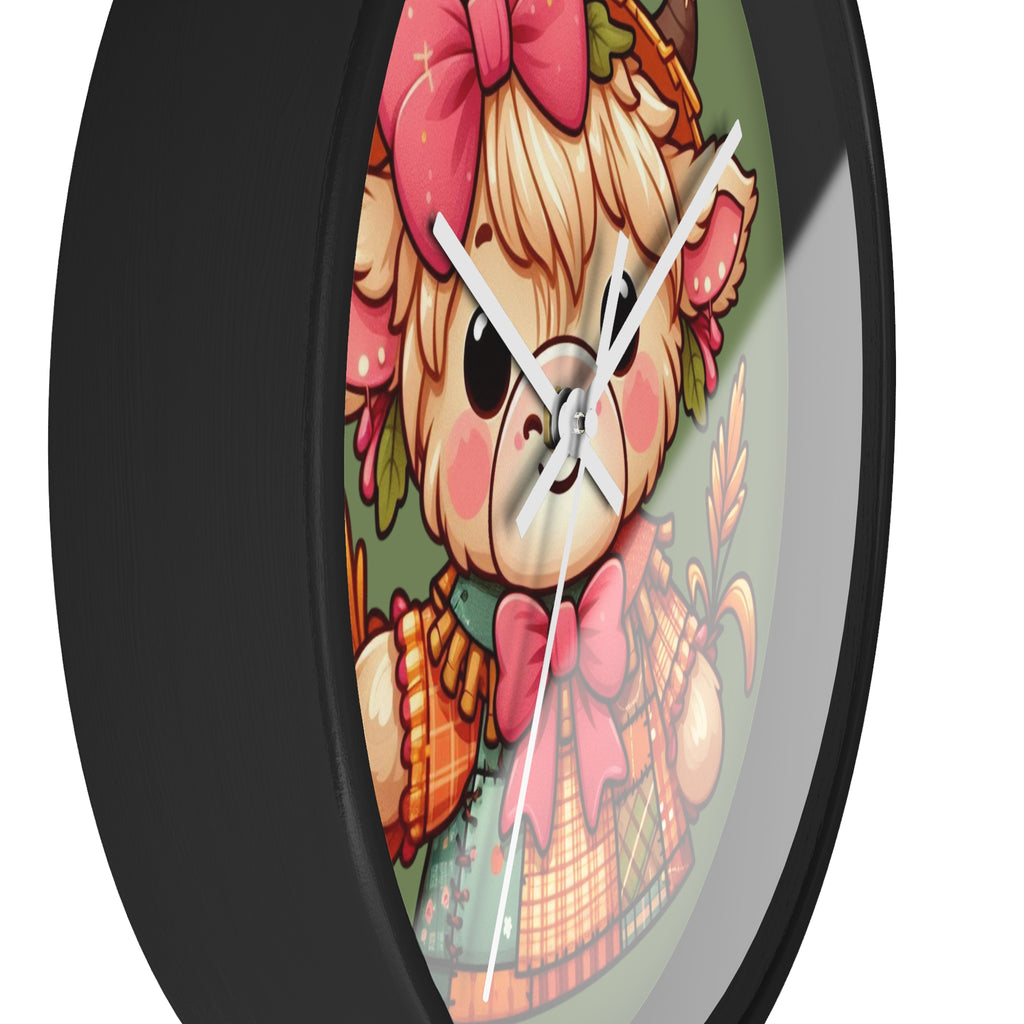 Autumn Alpaca Wall Clock — Cute Harvest Farmhouse Decor