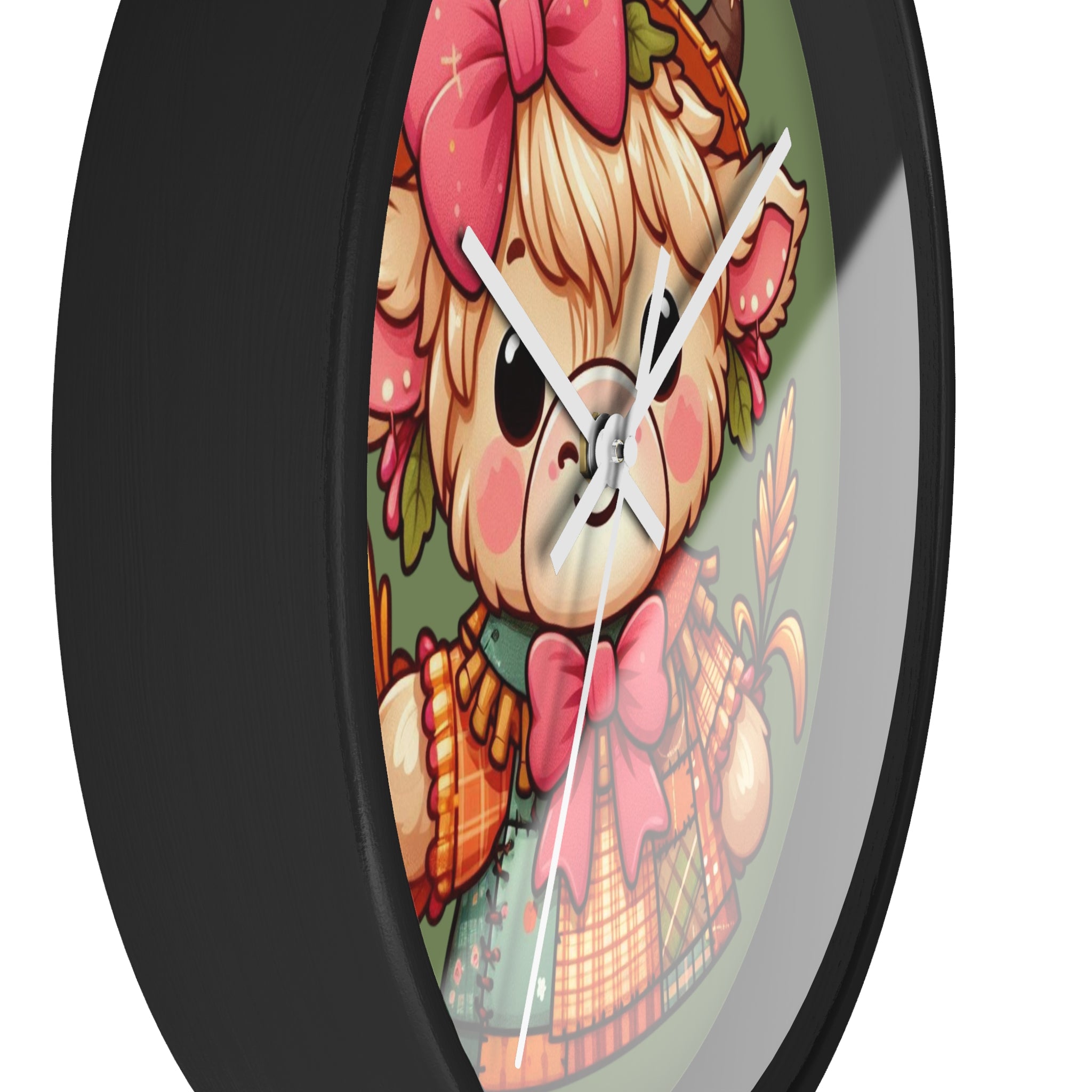 Autumn Alpaca Wall Clock — Cute Harvest Farmhouse Decor