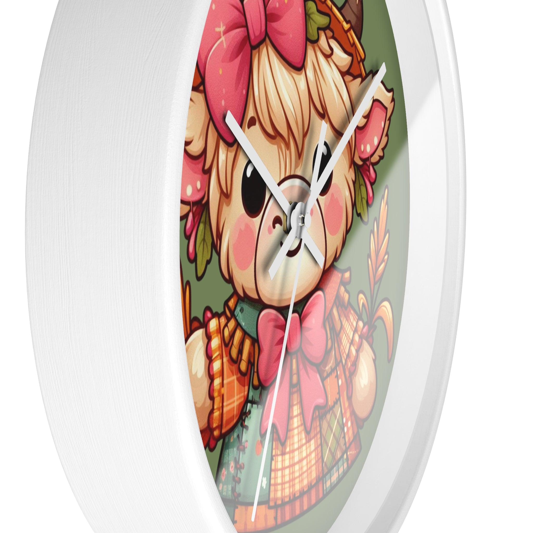 Autumn Alpaca Wall Clock — Cute Harvest Farmhouse Decor
