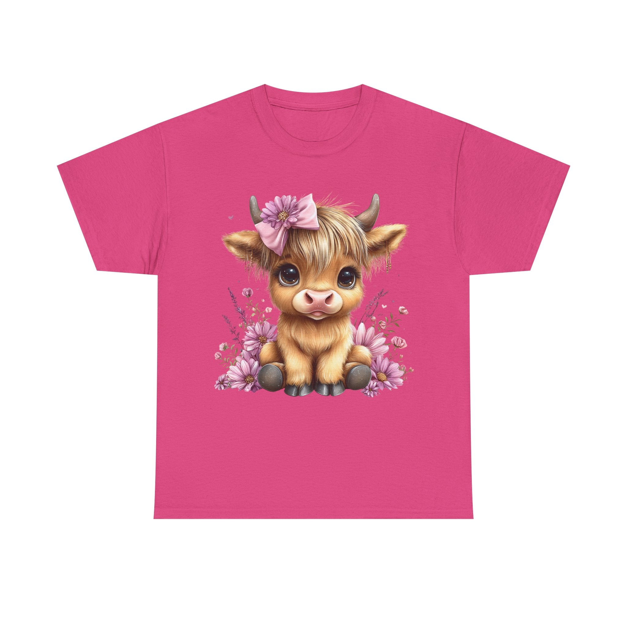 Cute Calf Tee — Adorable Floral Baby Cow Graphic T-Shirt