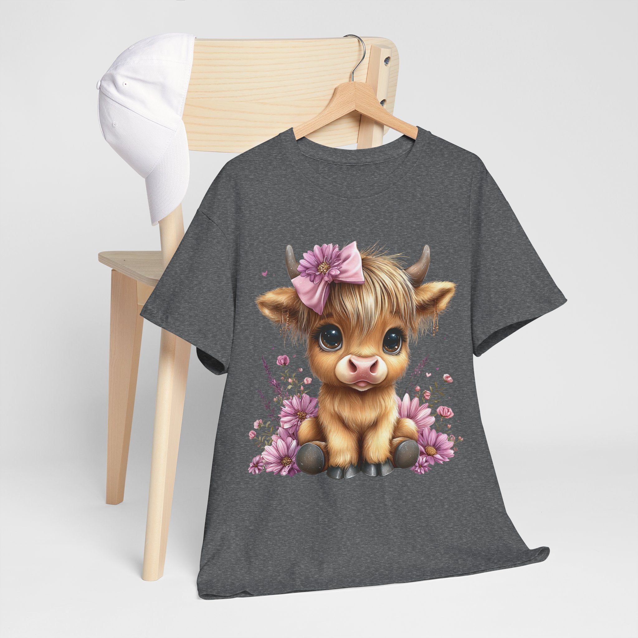 Cute Calf Tee — Adorable Floral Baby Cow Graphic T-Shirt