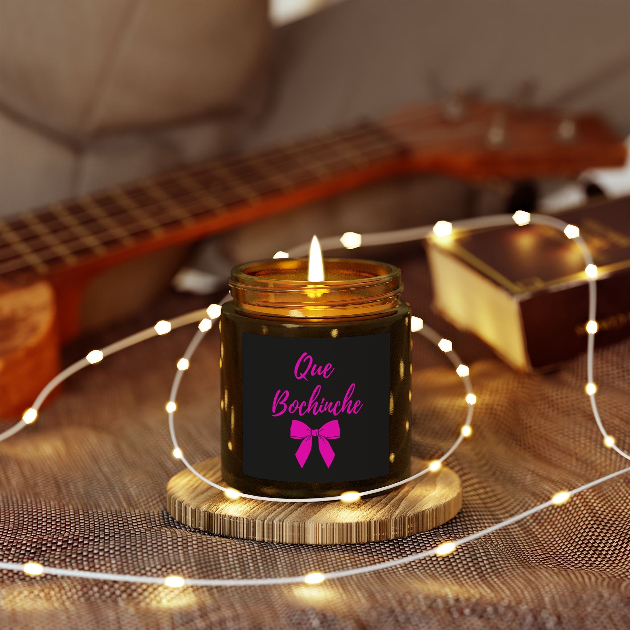 Scented Candle — Coconut Apricot Wax "Que Bochinche" (4oz, 9oz)