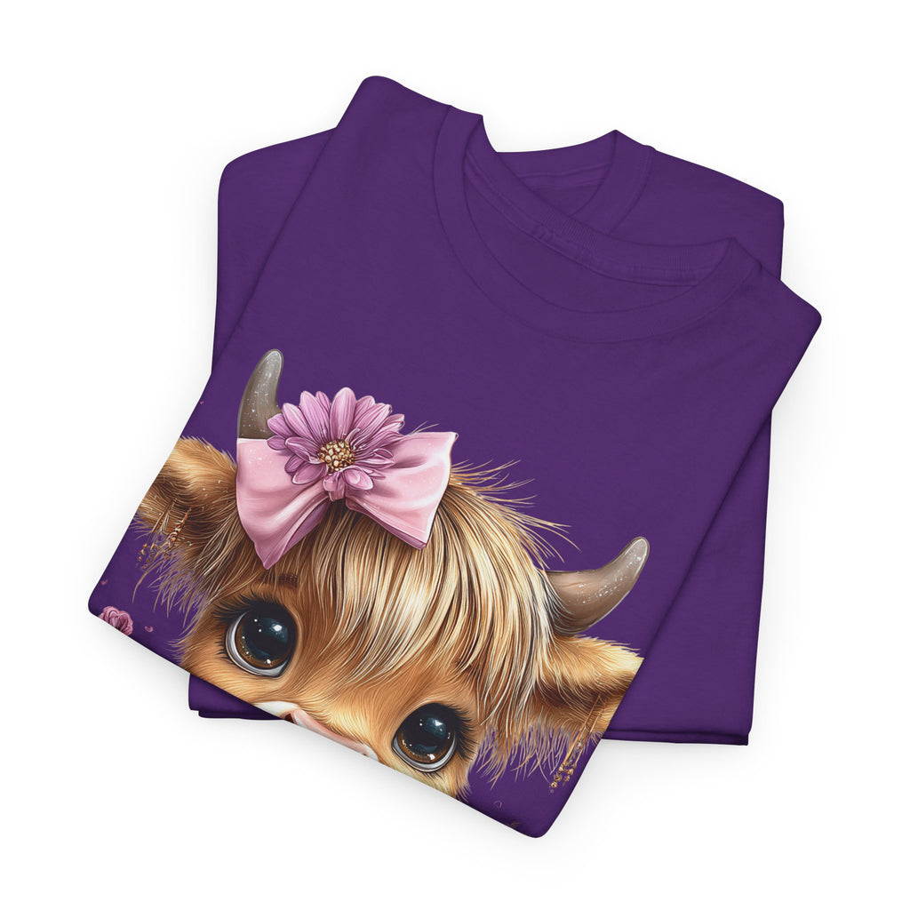 Cute Calf Tee — Adorable Floral Baby Cow Graphic T-Shirt