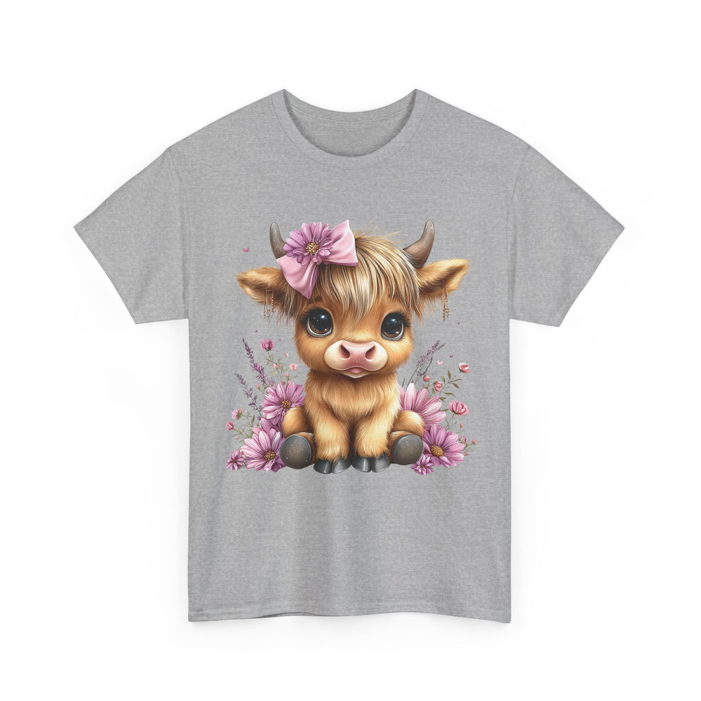 Cute Calf Tee — Adorable Floral Baby Cow Graphic T-Shirt