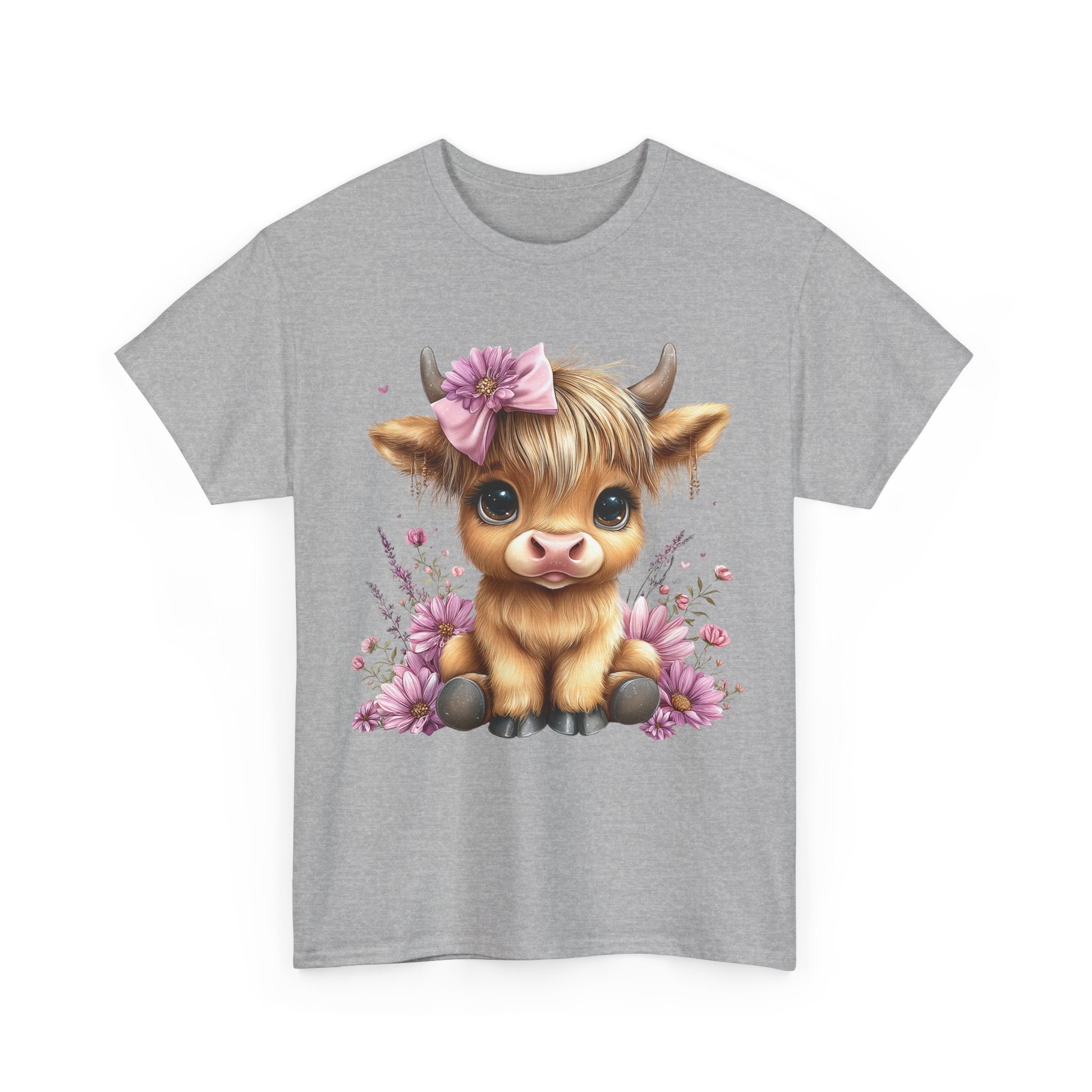 Cute Calf Tee — Adorable Floral Baby Cow Graphic T-Shirt