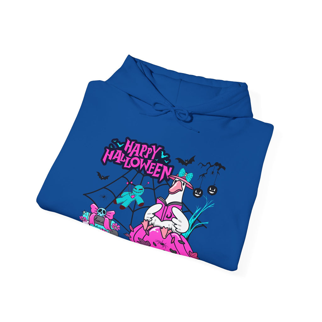 Halloween Kawaii Pumpkin Hoodie — "Happy Halloween" Cute Spooky Graphic