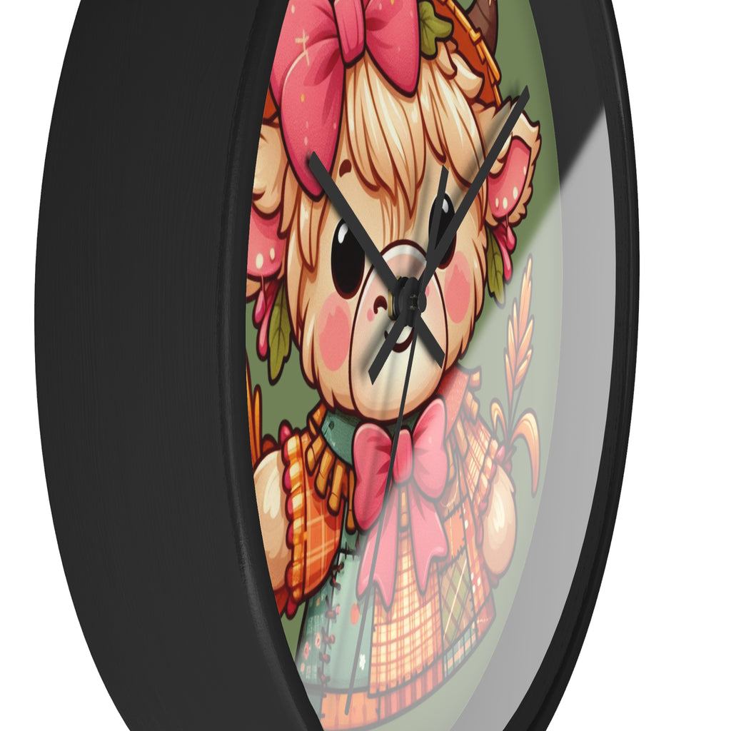 Autumn Alpaca Wall Clock — Cute Harvest Farmhouse Decor