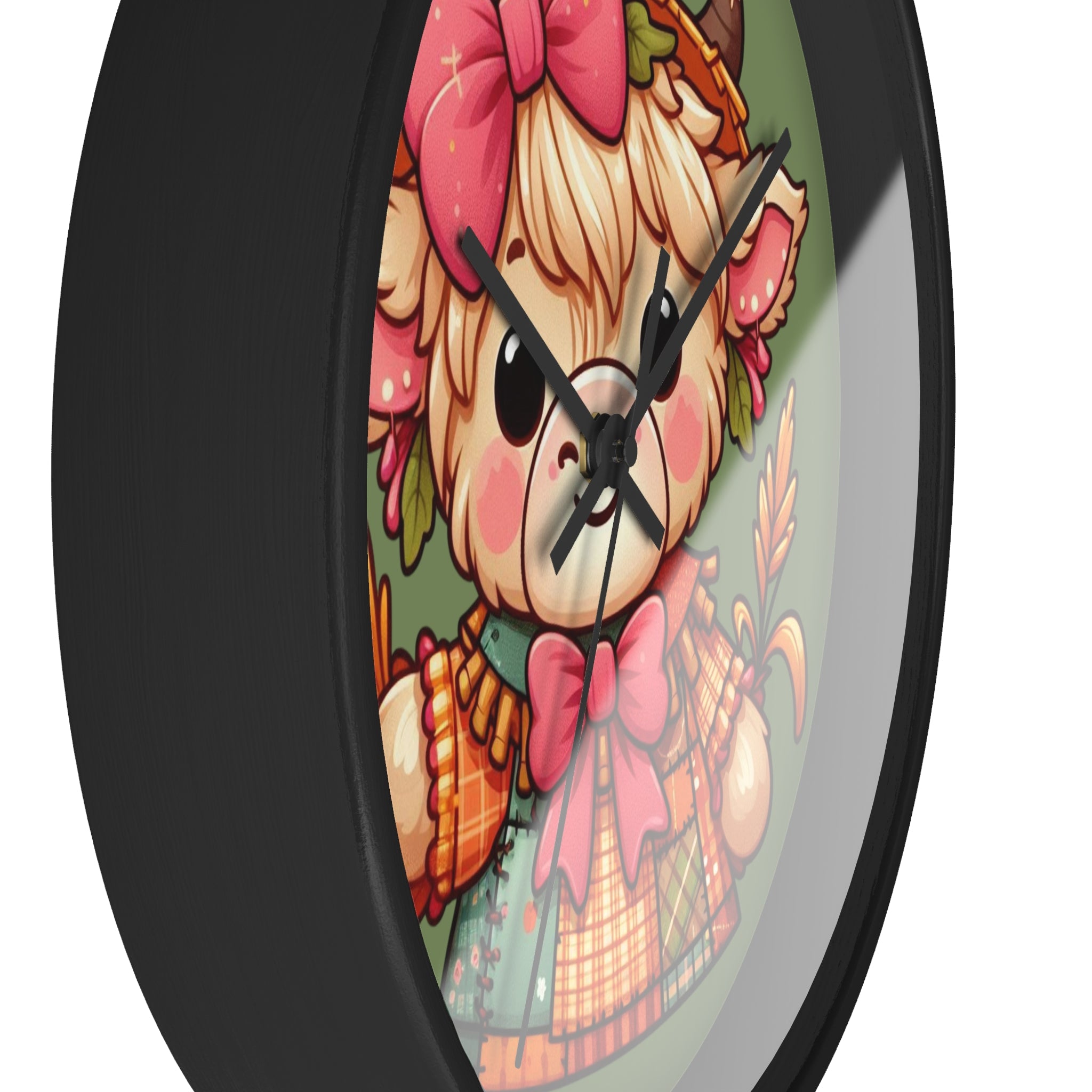 Autumn Alpaca Wall Clock — Cute Harvest Farmhouse Decor