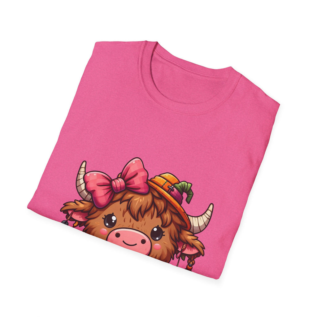 Cute Highland Cow Fall T-Shirt — Pumpkin Patch Baby Highland Cow Graphic Tee