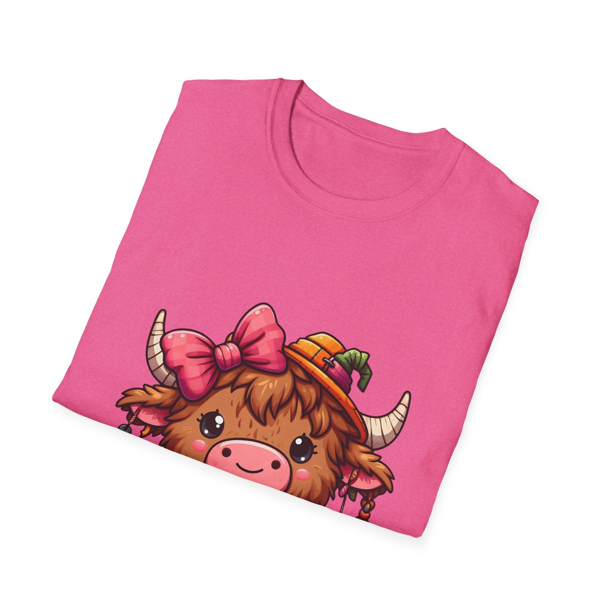 Cute Highland Cow Fall T-Shirt — Pumpkin Patch Baby Highland Cow Graphic Tee