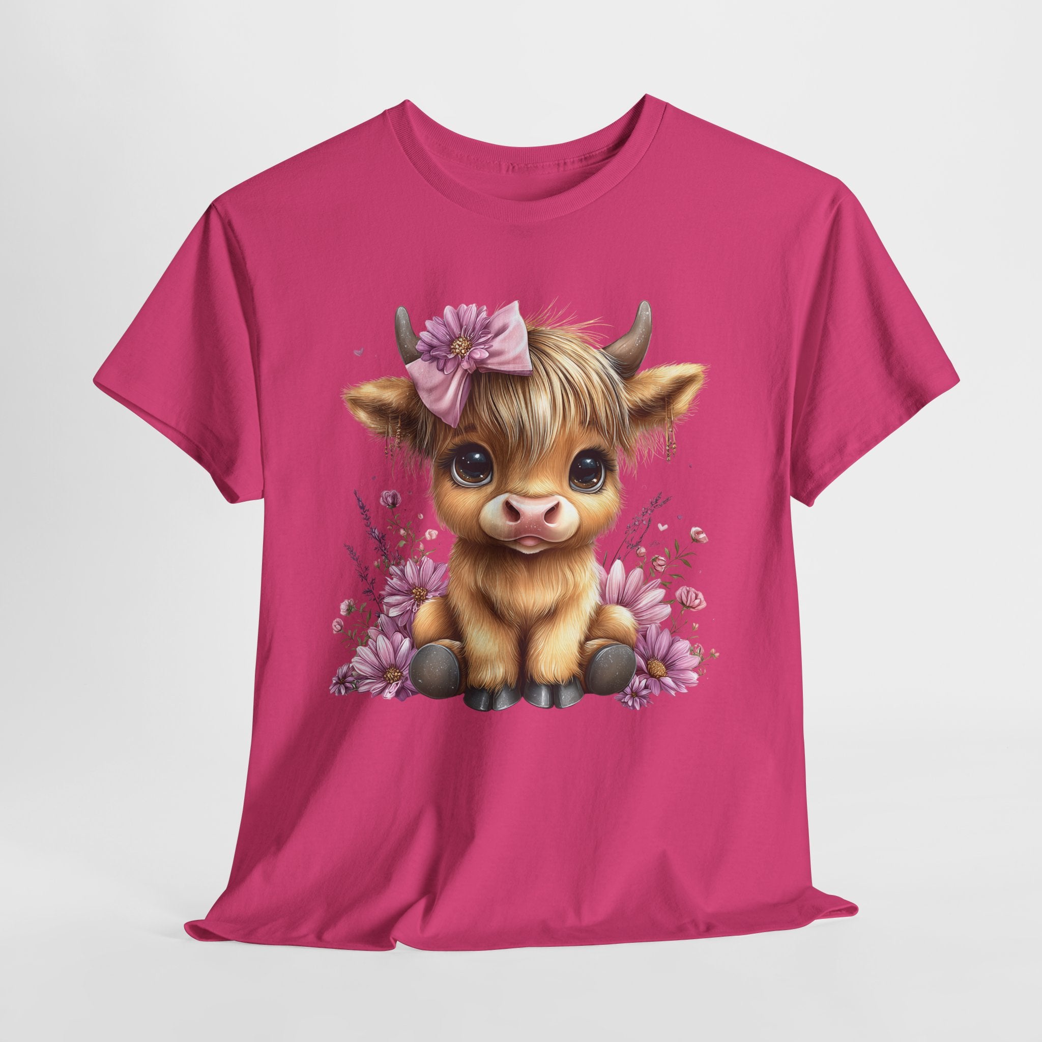 Cute Calf Tee — Adorable Floral Baby Cow Graphic T-Shirt