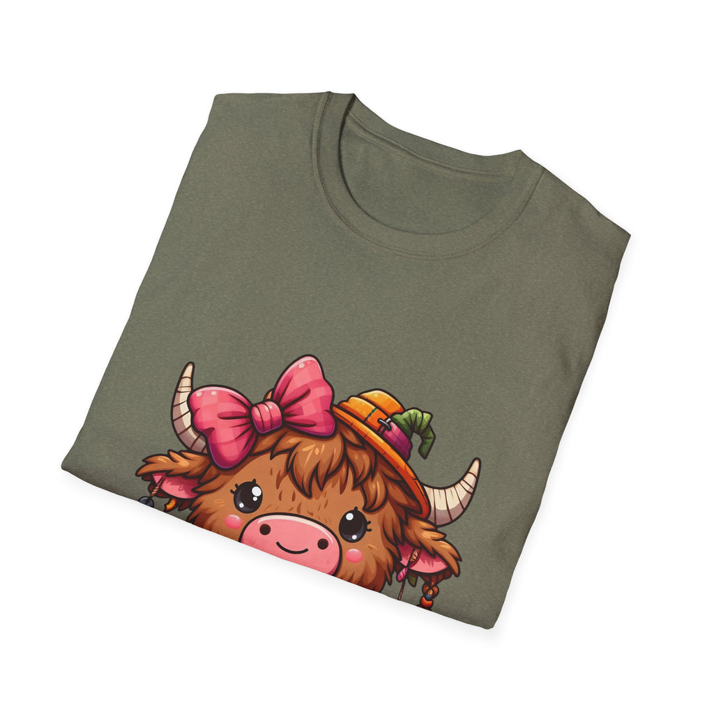 Cute Highland Cow Fall T-Shirt — Pumpkin Patch Baby Highland Cow Graphic Tee