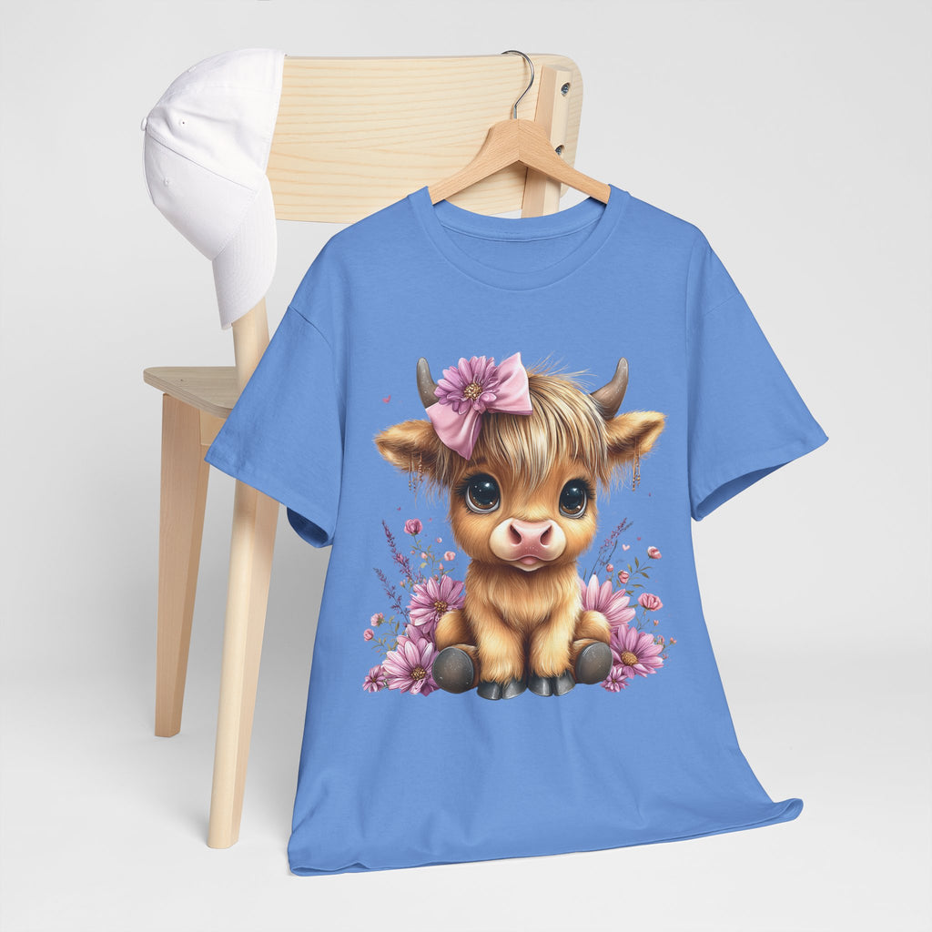 Cute Calf Tee — Adorable Floral Baby Cow Graphic T-Shirt