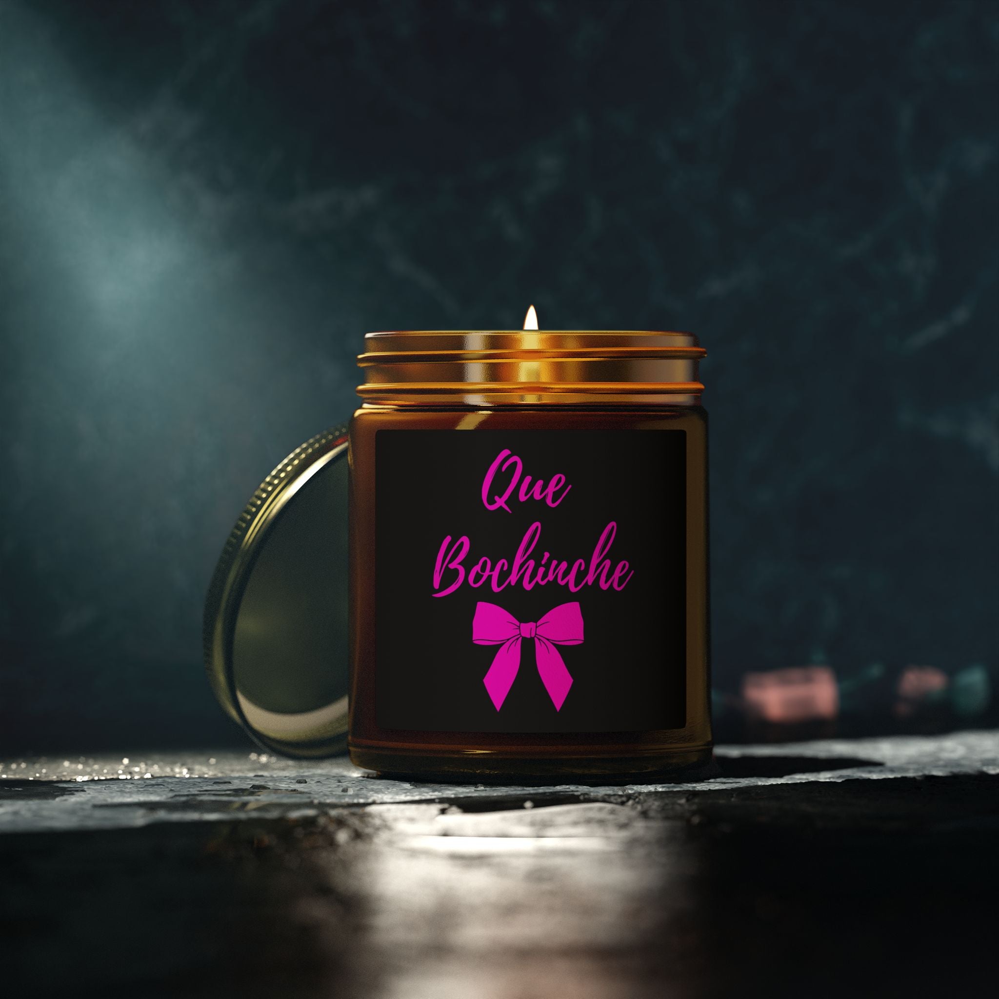 Scented Candle — Coconut Apricot Wax "Que Bochinche" (4oz, 9oz)