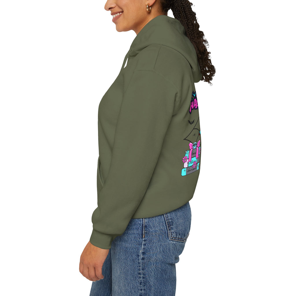 Halloween Kawaii Pumpkin Hoodie — "Happy Halloween" Cute Spooky Graphic
