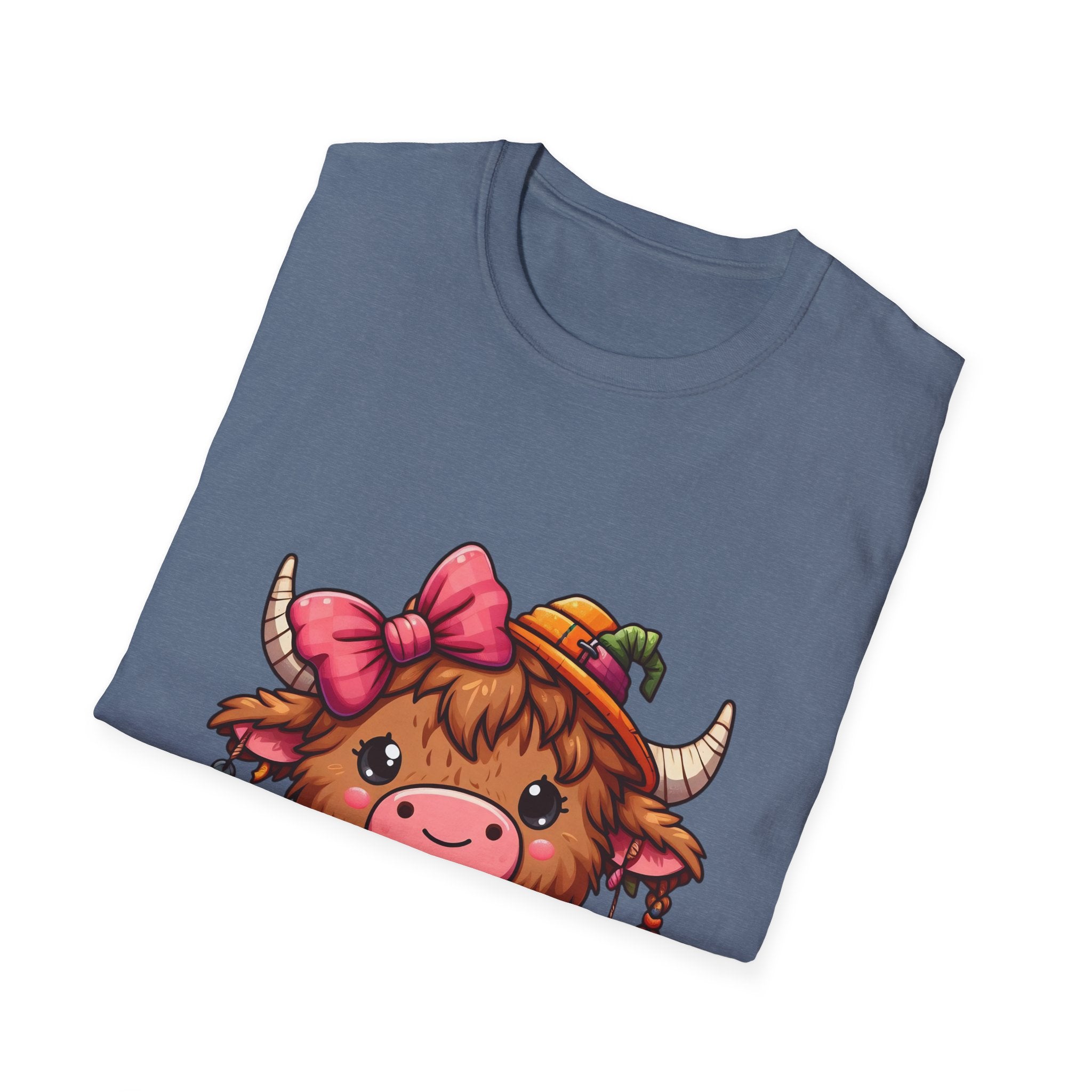 Cute Highland Cow Fall T-Shirt — Pumpkin Patch Baby Highland Cow Graphic Tee