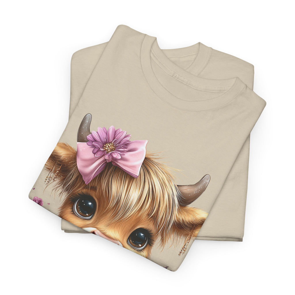 Cute Calf Tee — Adorable Floral Baby Cow Graphic T-Shirt