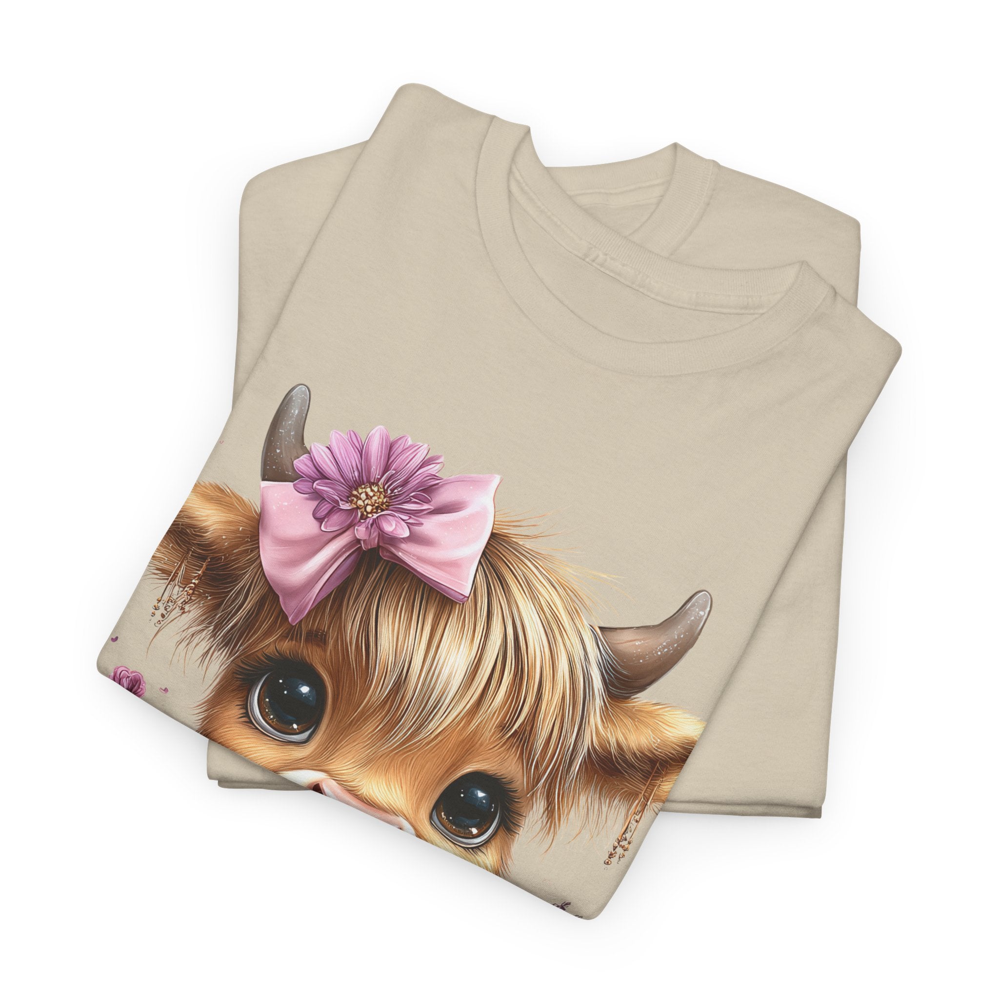 Cute Calf Tee — Adorable Floral Baby Cow Graphic T-Shirt