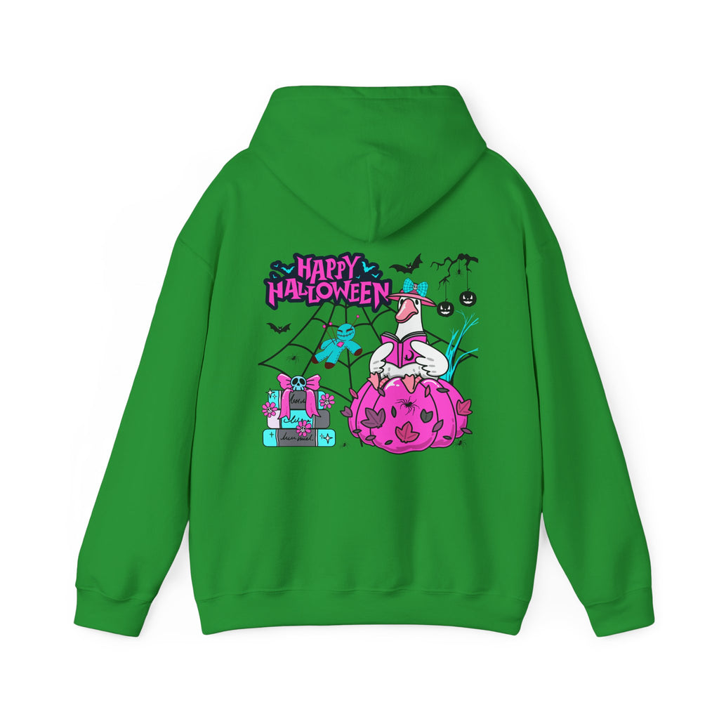 Halloween Kawaii Pumpkin Hoodie — "Happy Halloween" Cute Spooky Graphic